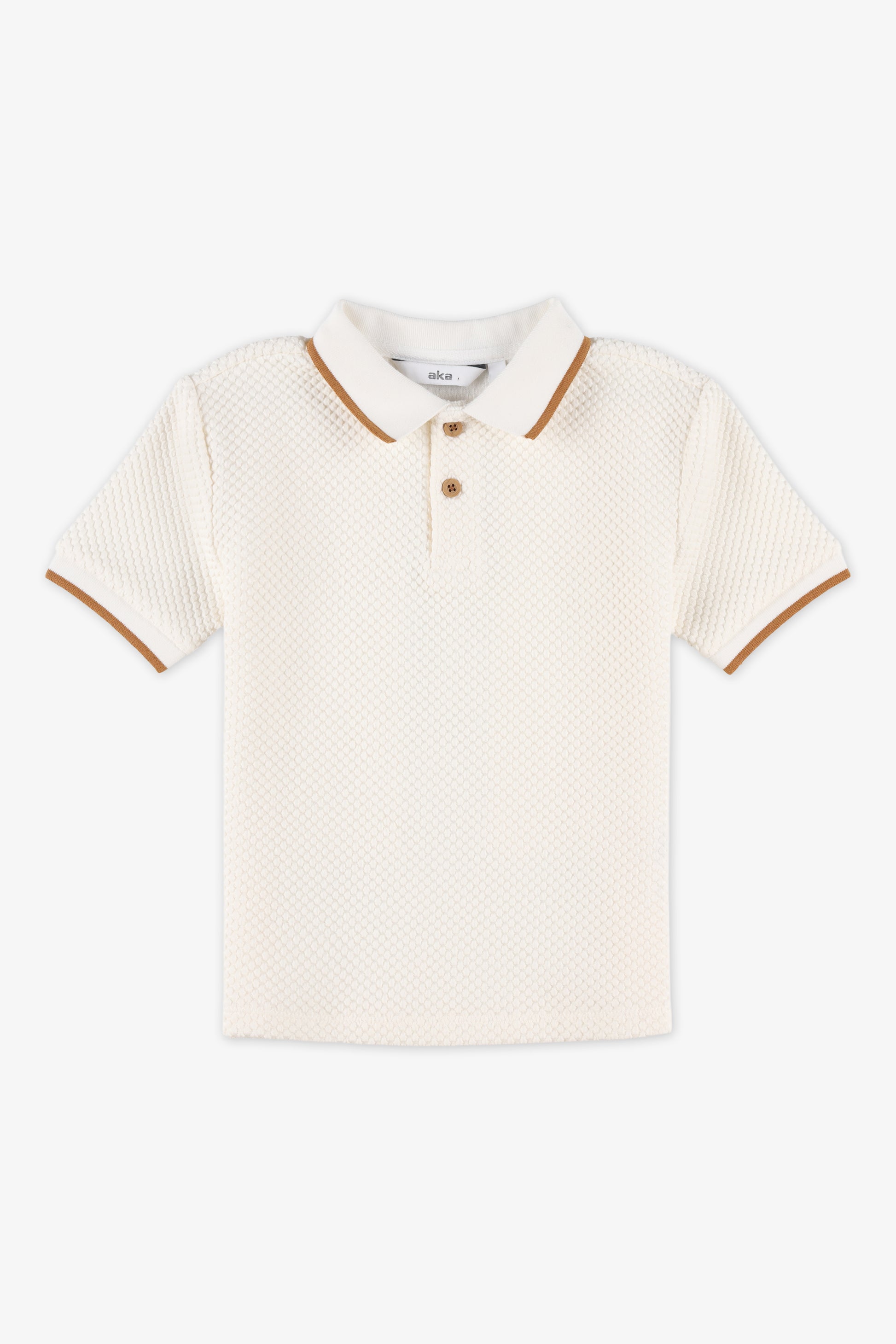 Chandail polo manches courtes - Enfant garçon && BLANC CASSÉ