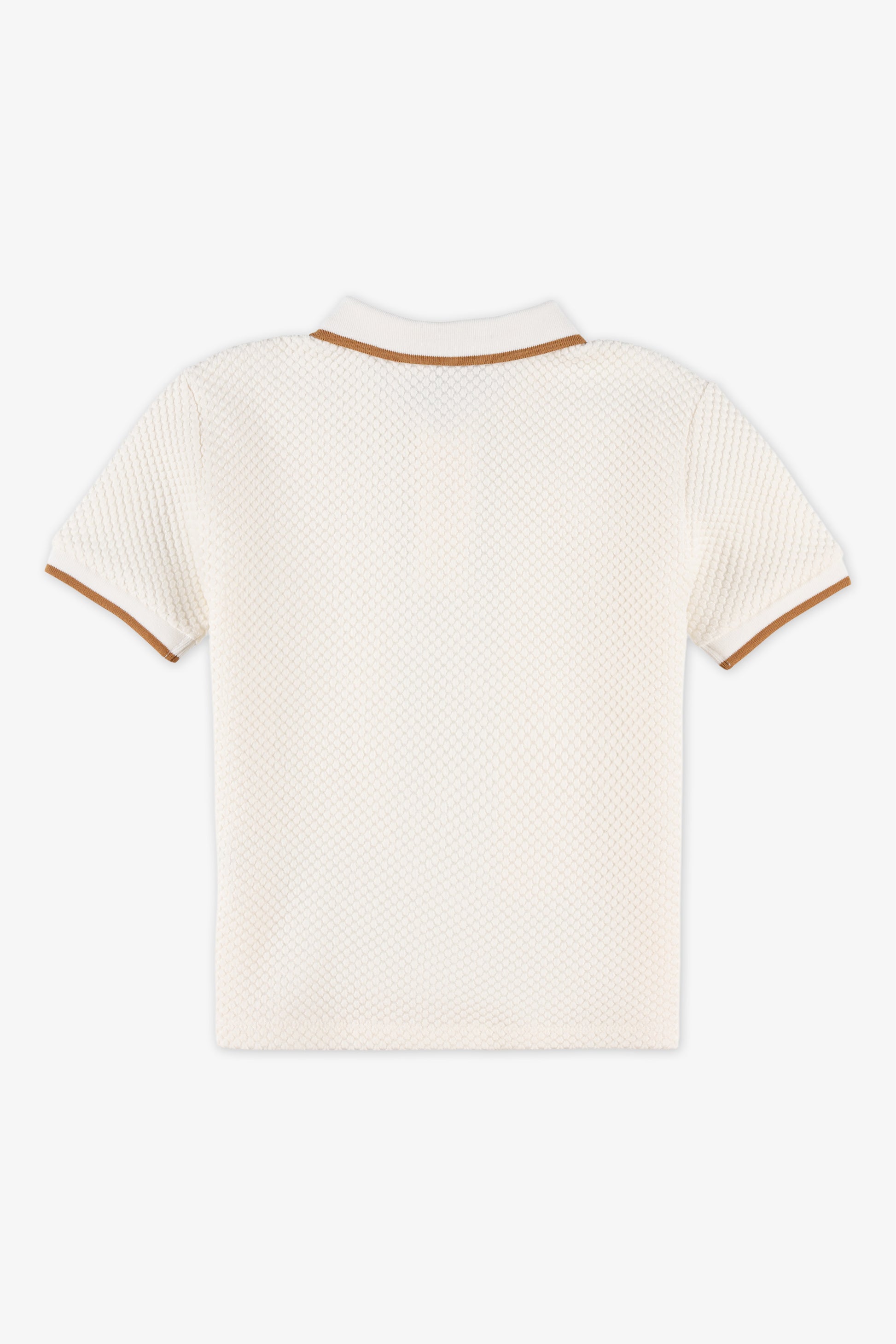 Chandail polo manches courtes - Enfant garçon && BLANC CASSÉ