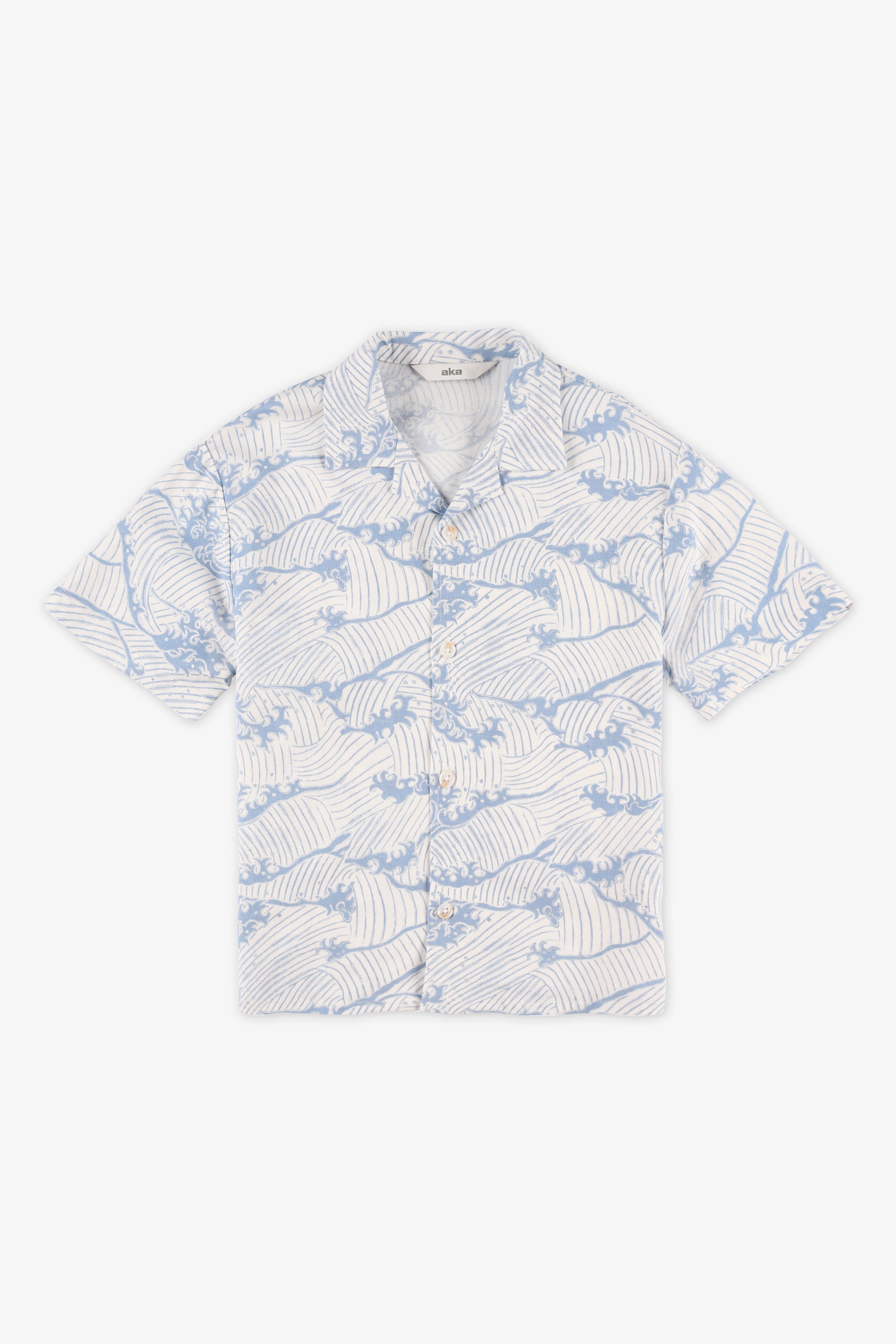 Chemise à manches courtes en lin - Garçon && BLANC MULTI
