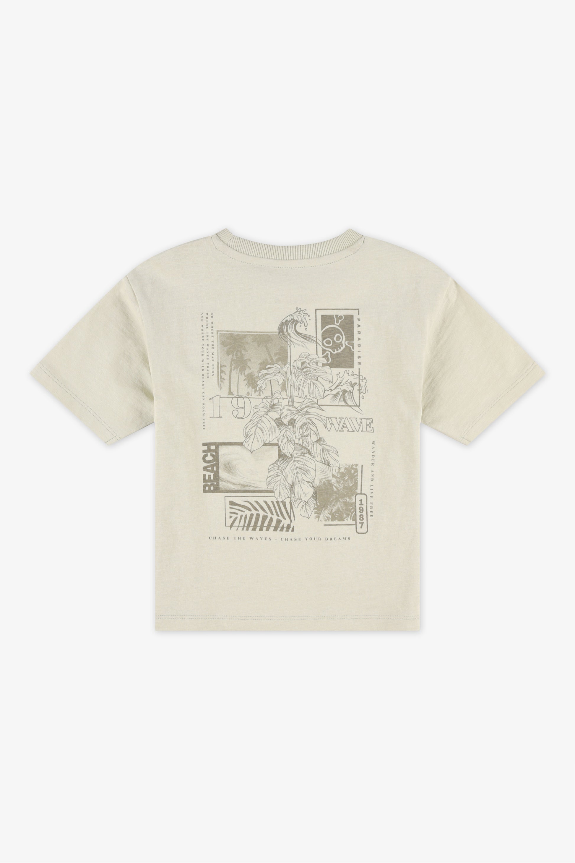 T-shirt à manches courtes col rond - Enfant garçon && VERT