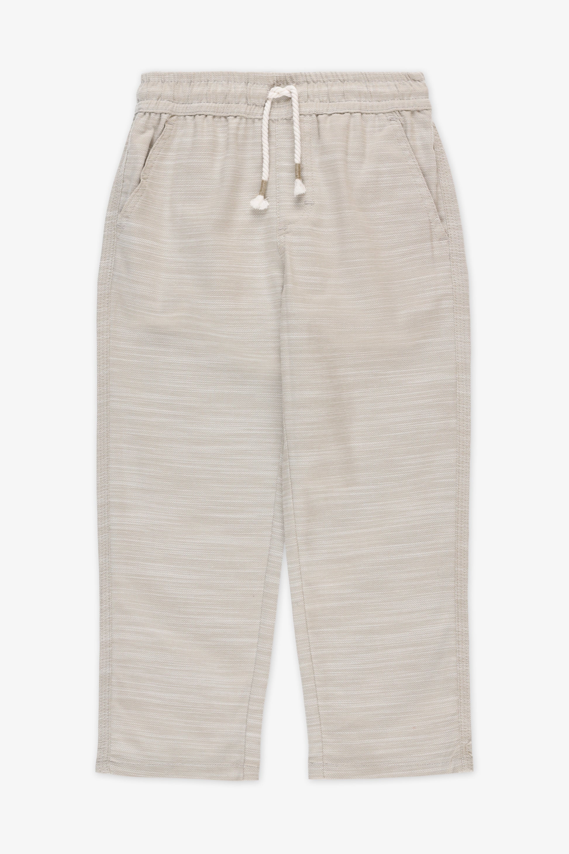 Pantalon élastique à cordon - Garçon && KAKI
