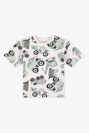 T-shirt à manches courtes - Enfant garçon && BLANC MULTI