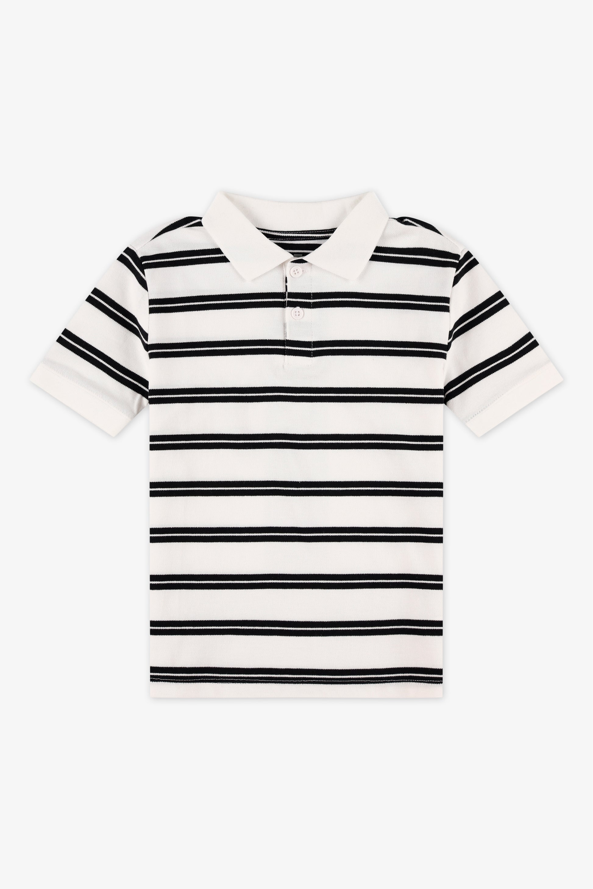 Chandail polo à manches courtes - Enfant garçon && BLANC MULTI