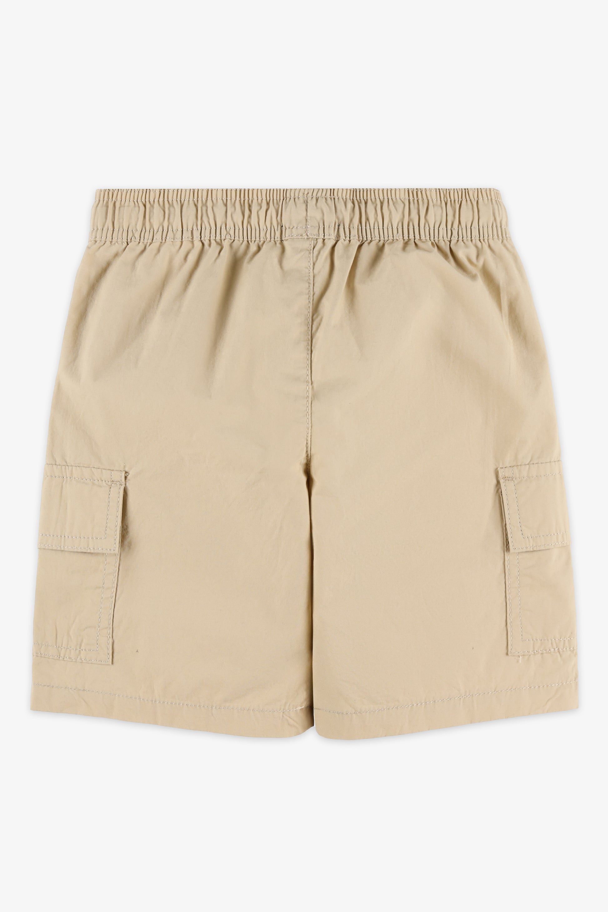 Short en popeline à cordon - Enfant garçon && TAUPE