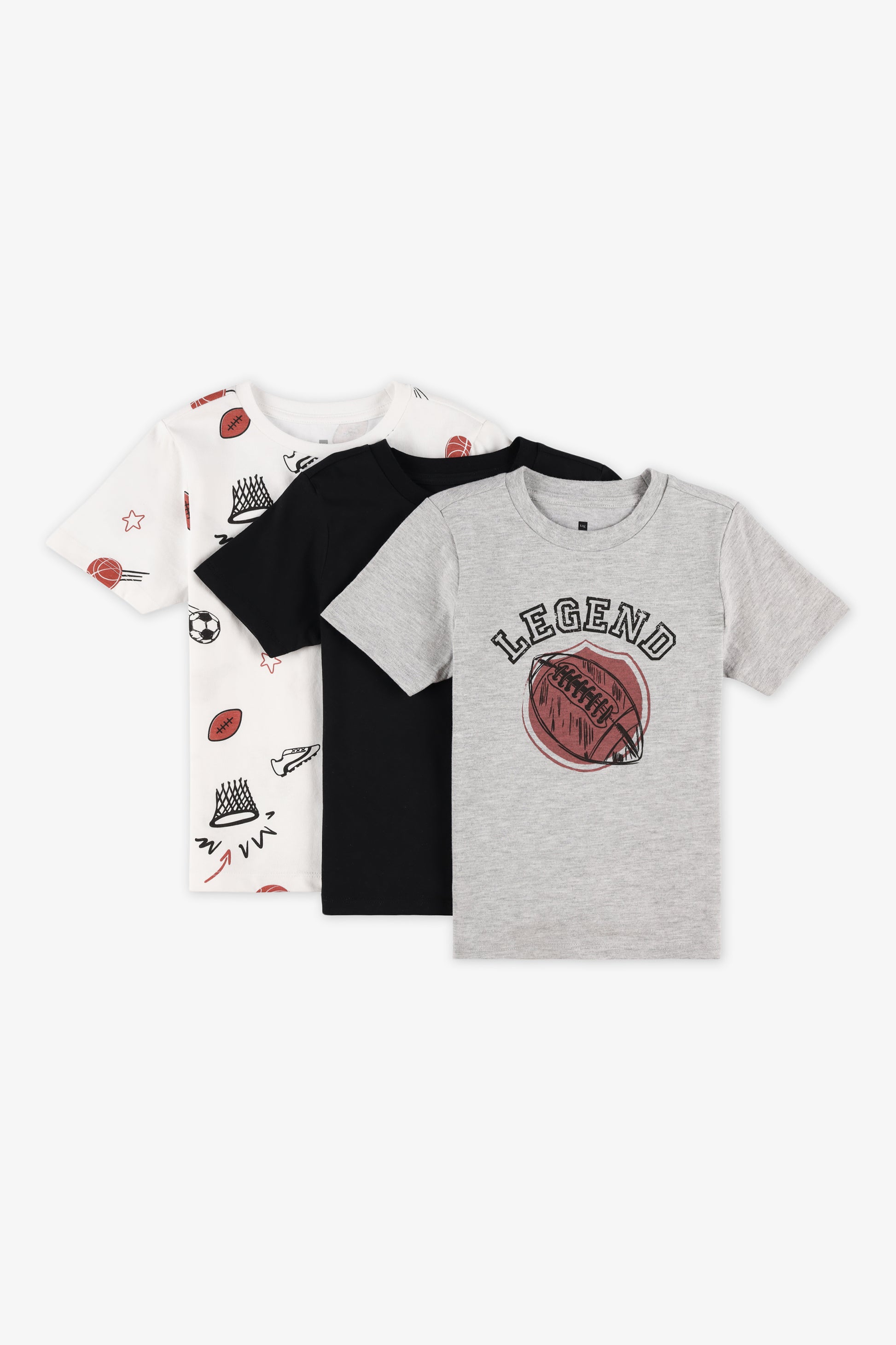 T-shirt à manches courtes - Enfant garçon && BLANC MULTI