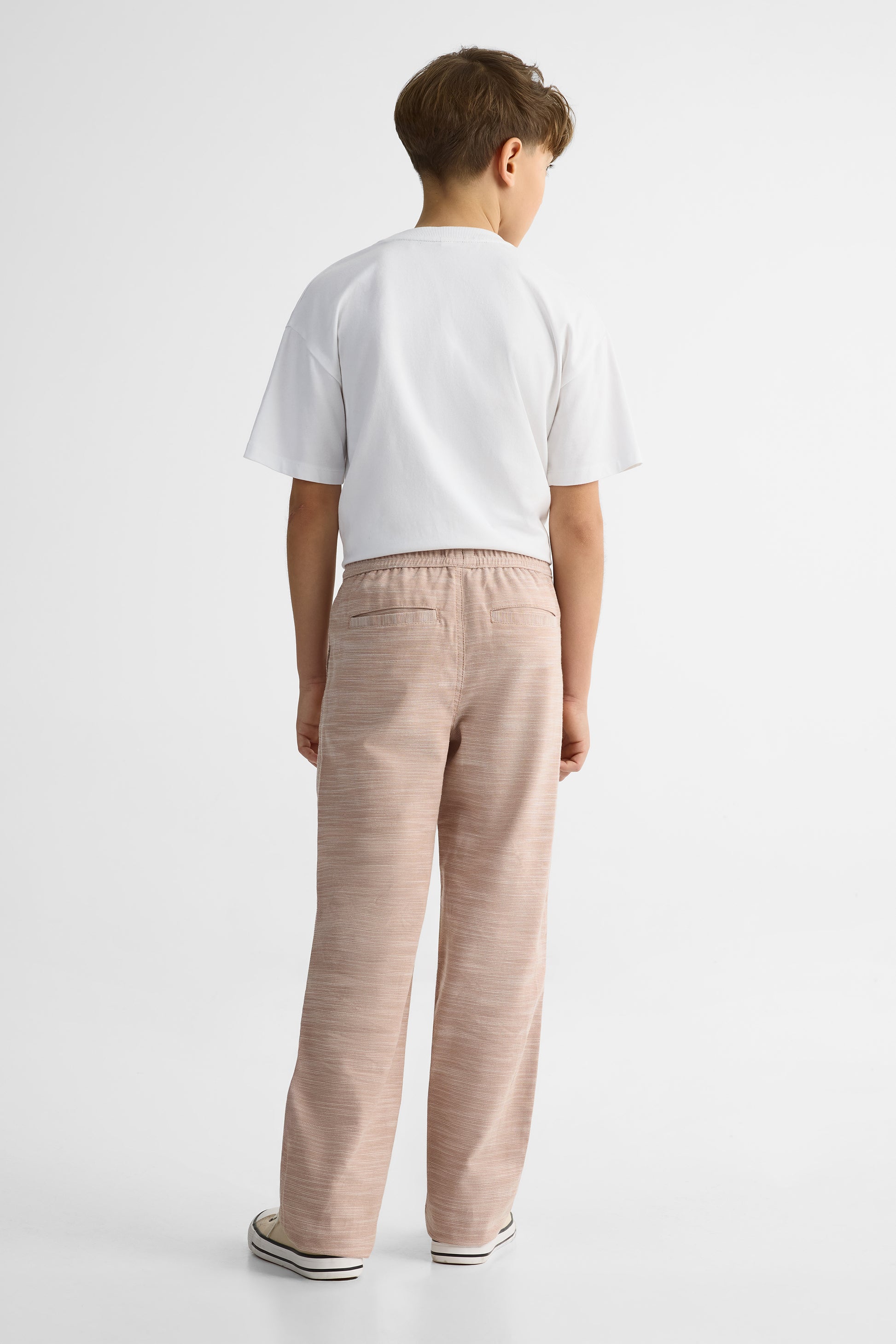 Pantalon pull-on élastique à cordon - Ado garçon && BRUN