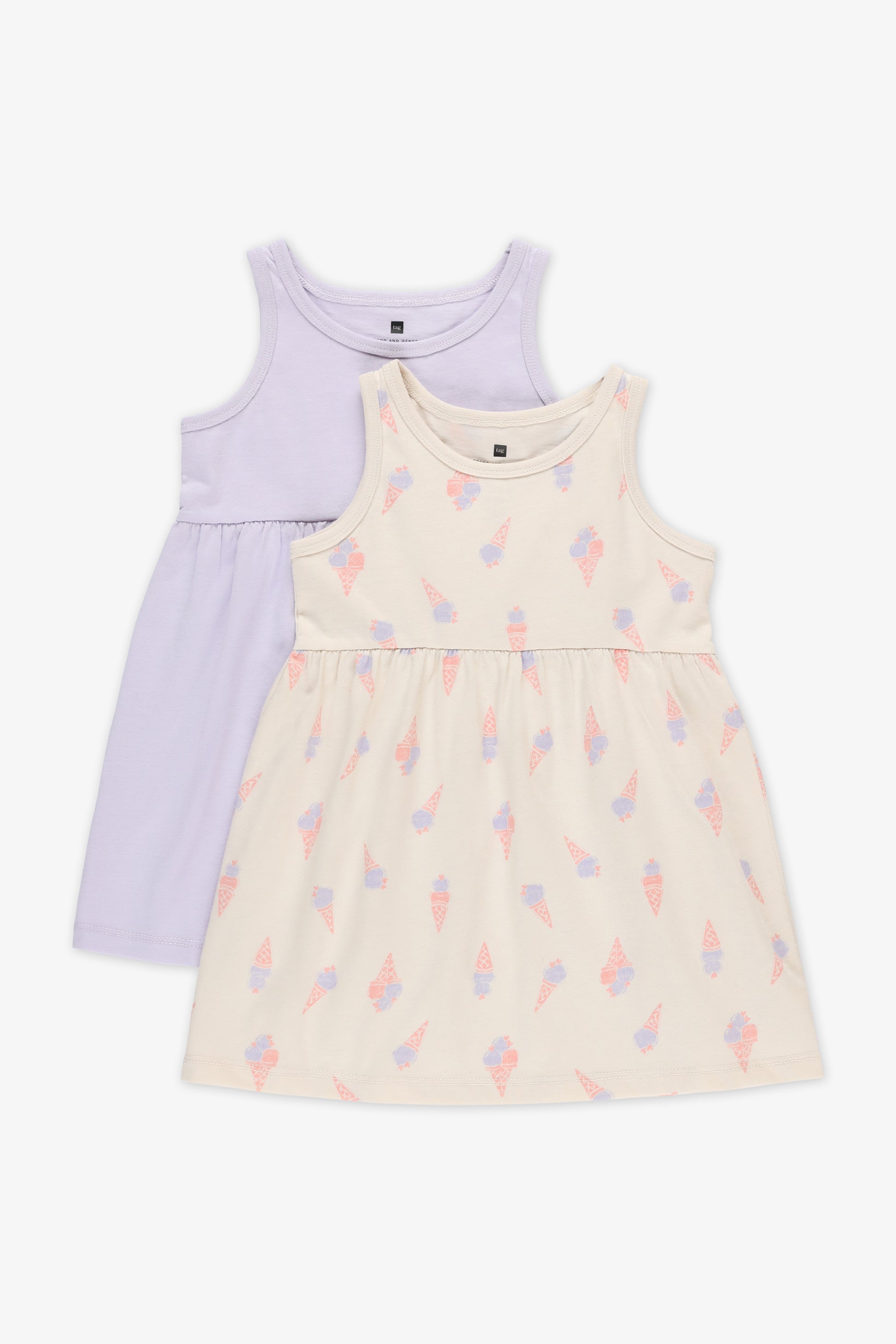 Robe à manches courtes - Bébé fille && BEIGE/MULTI