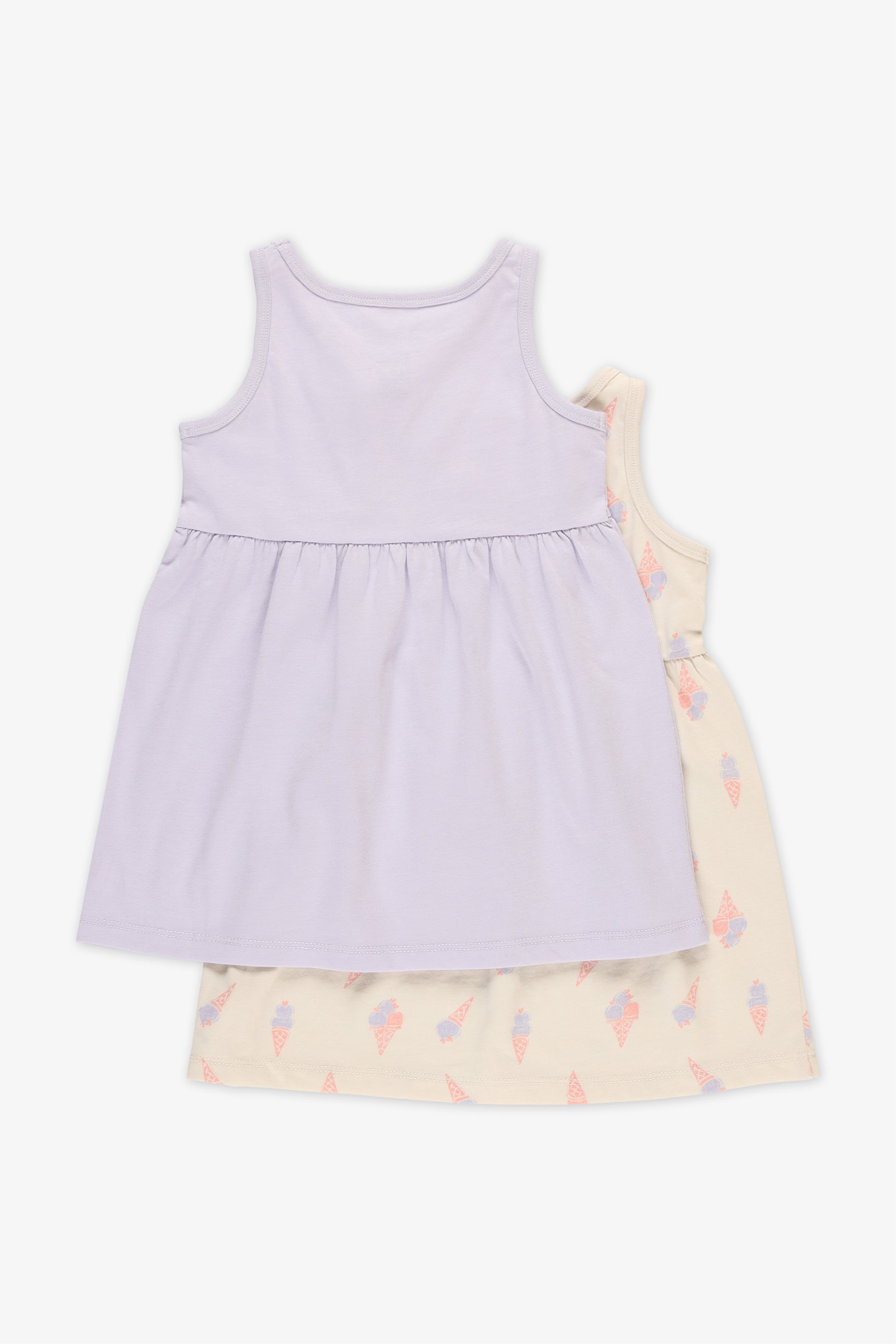 Robe à manches courtes - Bébé fille && BEIGE/MULTI