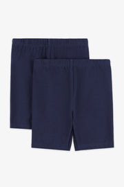 Short biker élastique - Bébé fille && MARIN