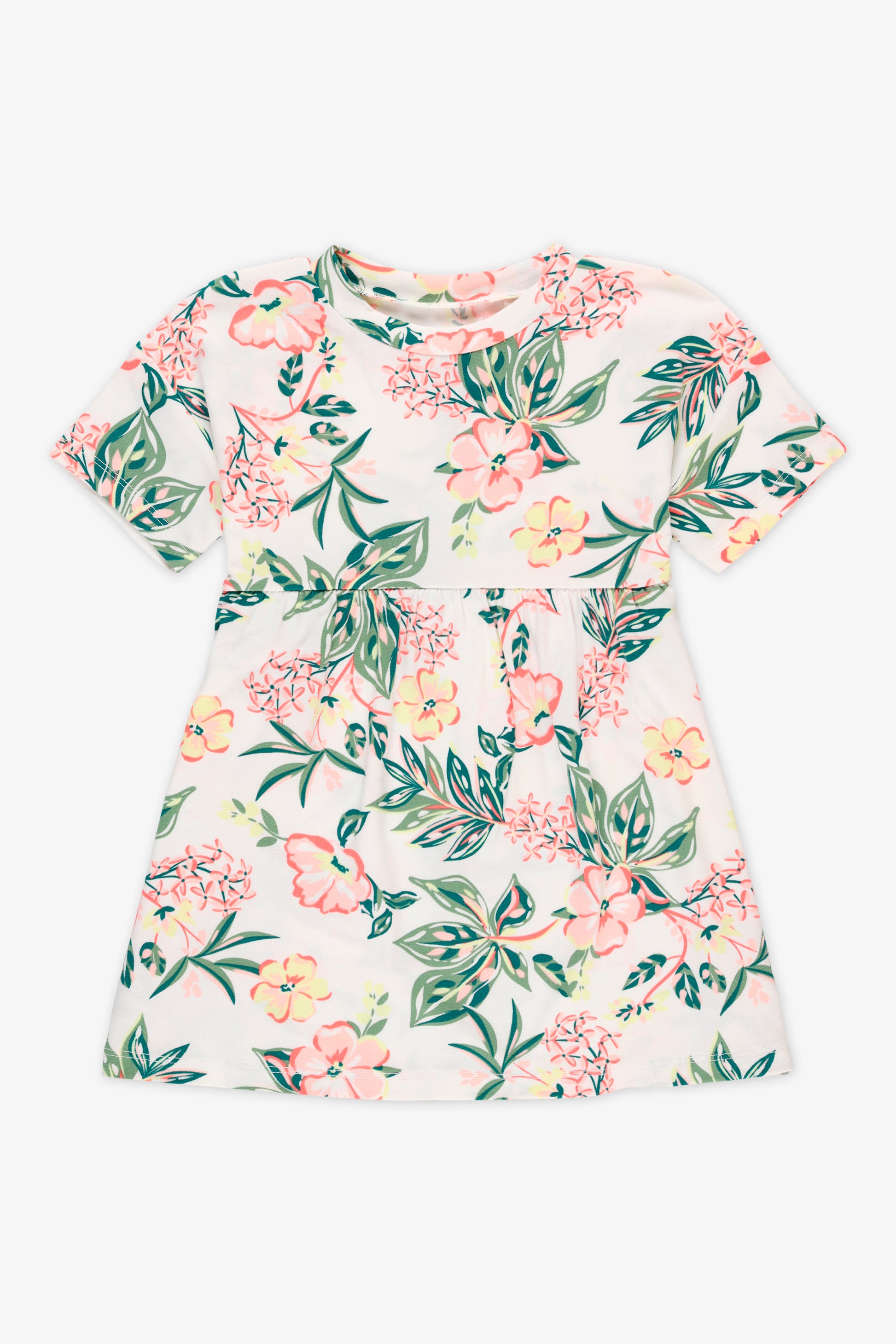 Robe à manches courtes - Bébé fille && BLANC MULTI