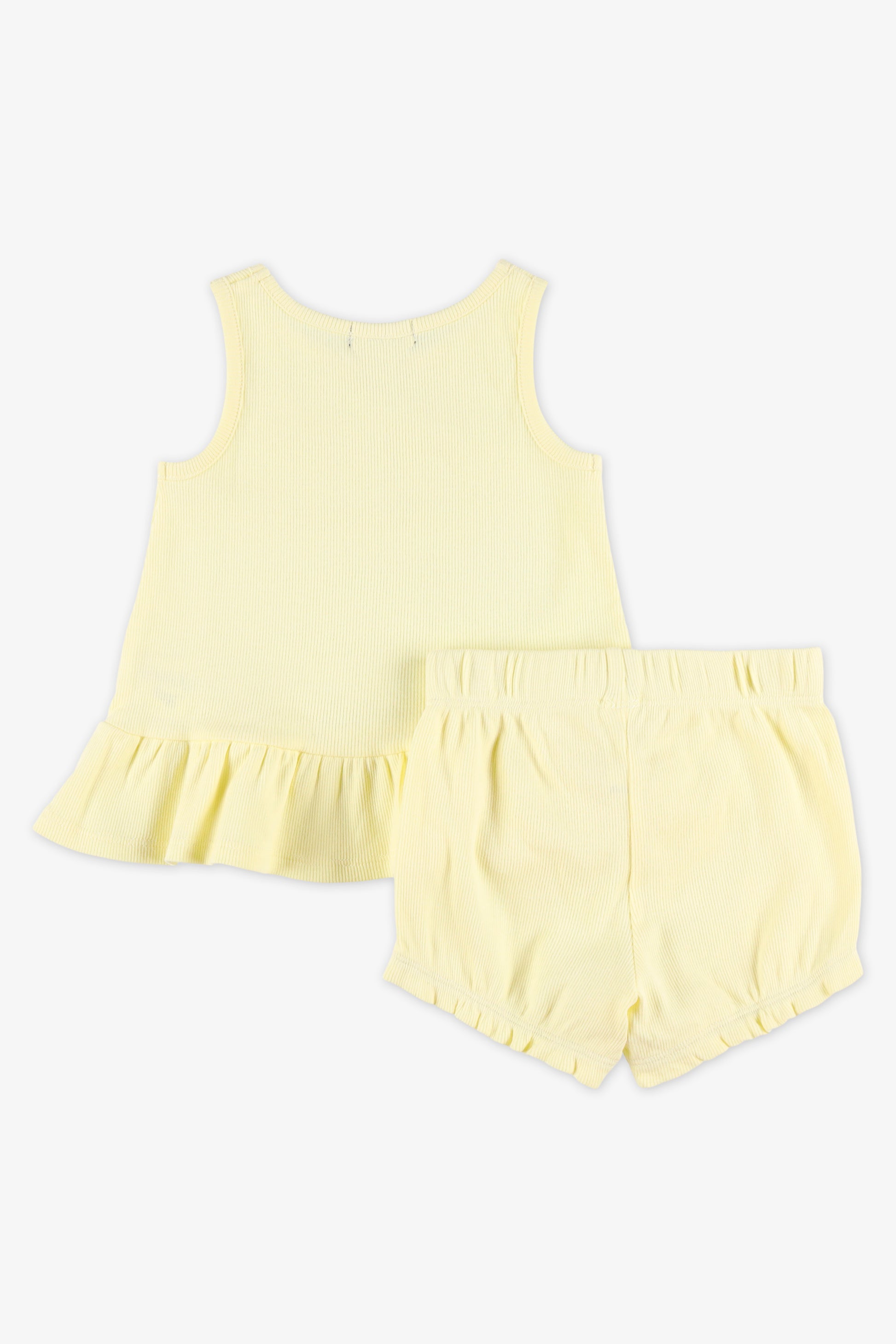 Camisole à col rond frill - Bébé fille && JAUNE