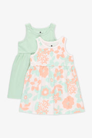 Robe à manches courtes - Bébé fille && BLANC MULTI