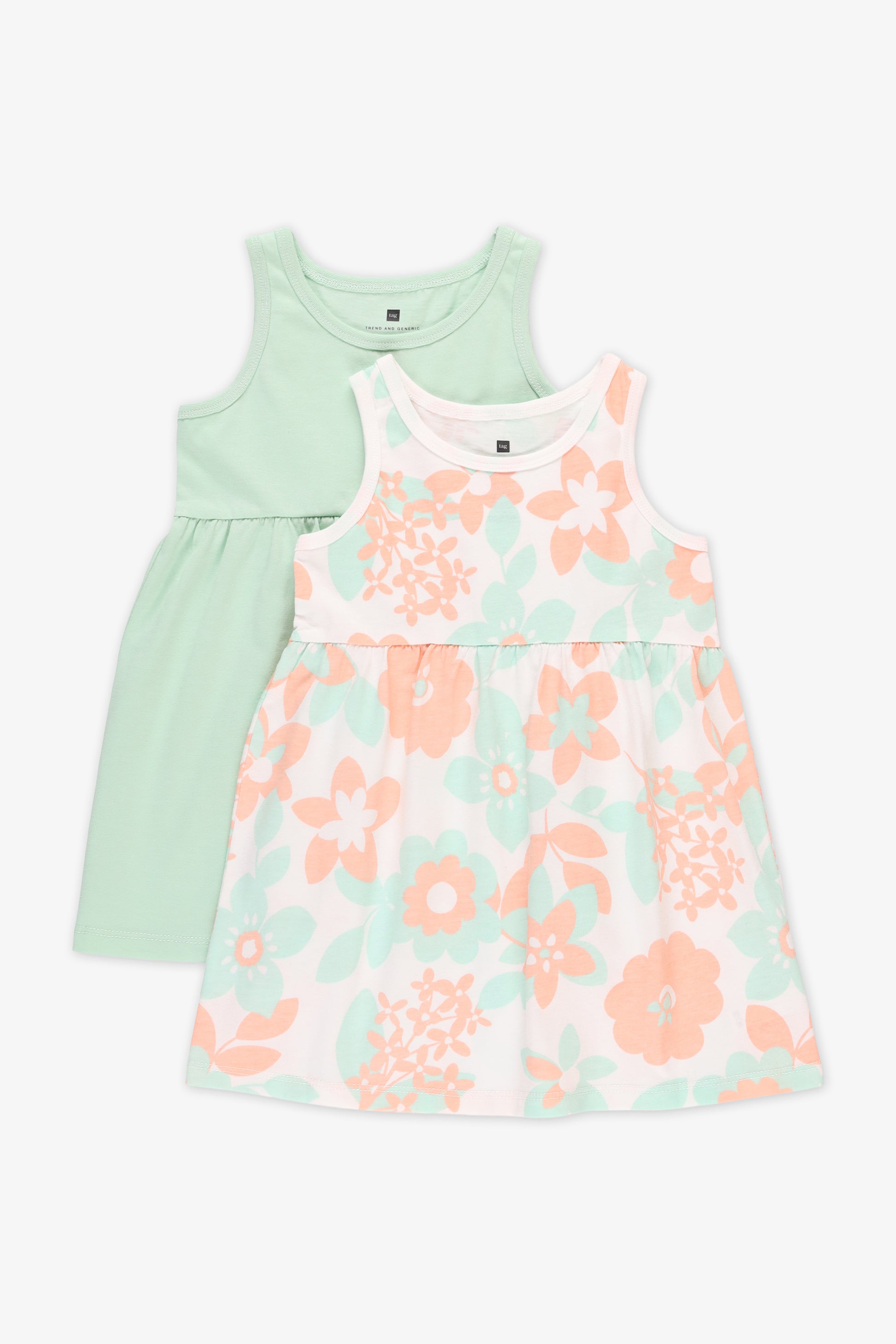 Robe à manches courtes - Bébé fille && BLANC MULTI