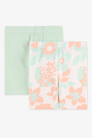 Biker short élastique - Bébé fille && BLANC MULTI