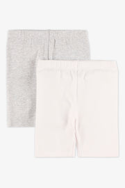 Short biker élastique - Bébé fille && BLANC