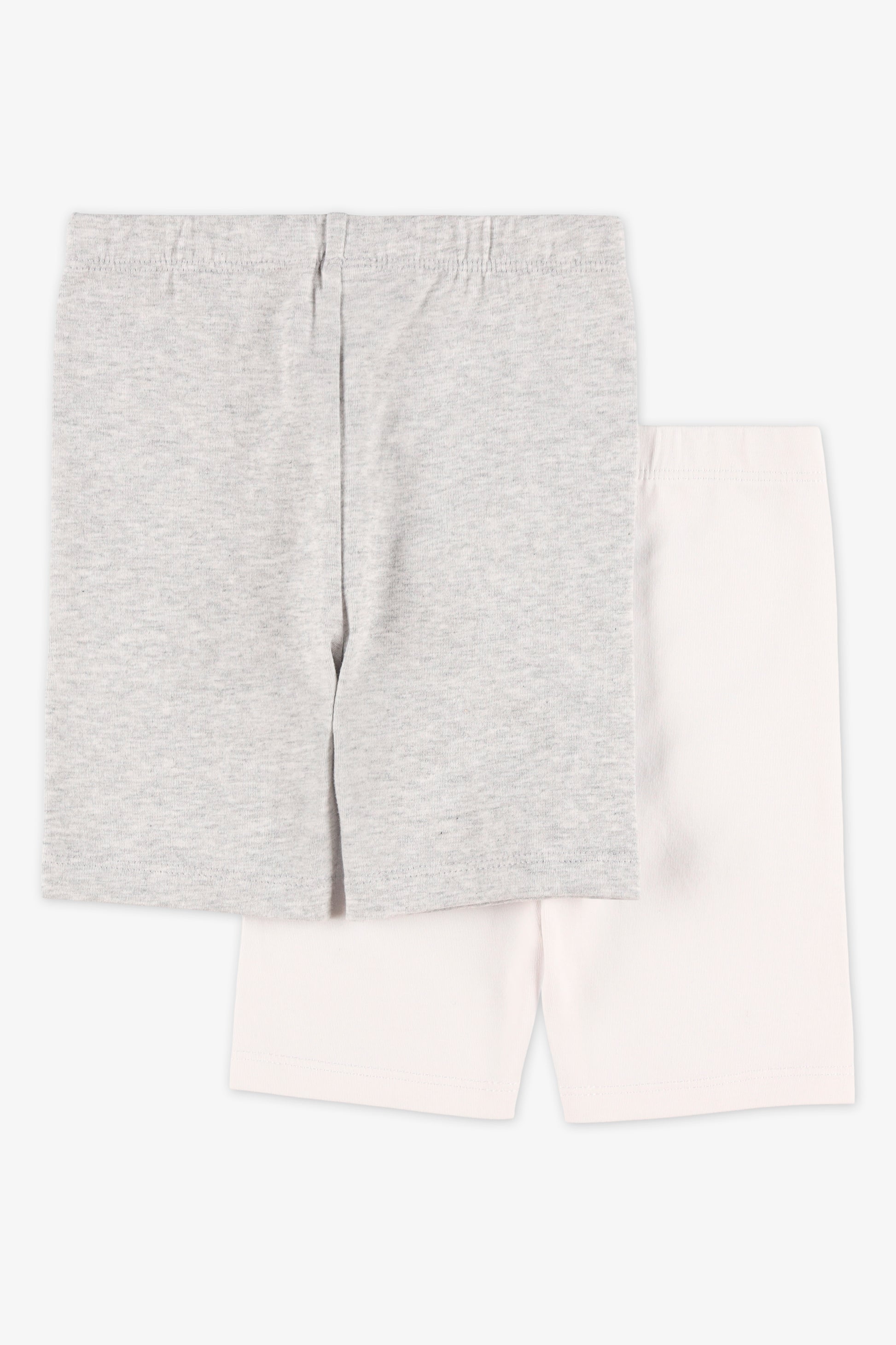 Short biker élastique - Bébé fille && BLANC