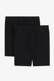 Short biker élastique - Bébé fille && NOIR