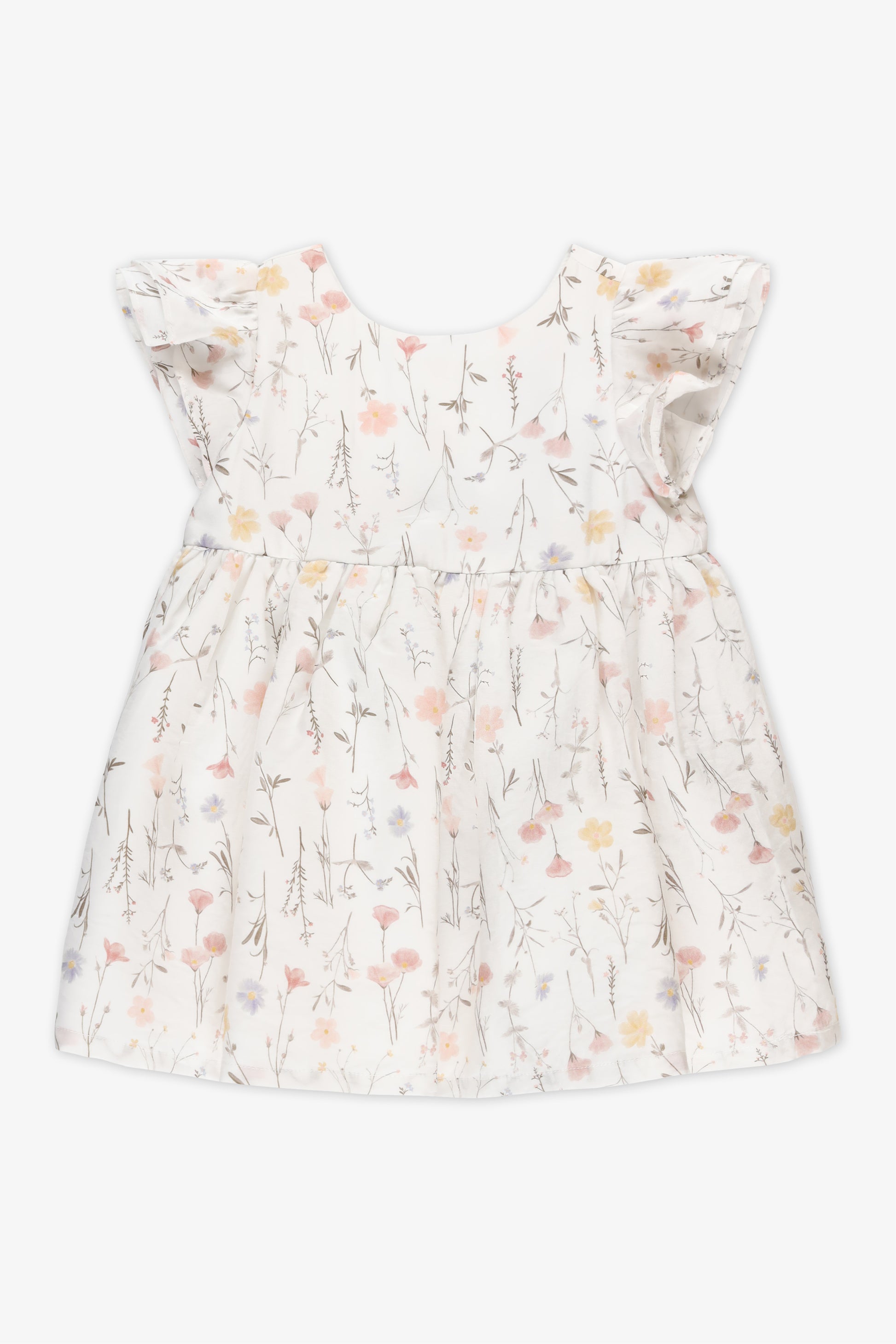 Robe à manches courtes - Bébé fille && BLANC CASSÉ/MULTI