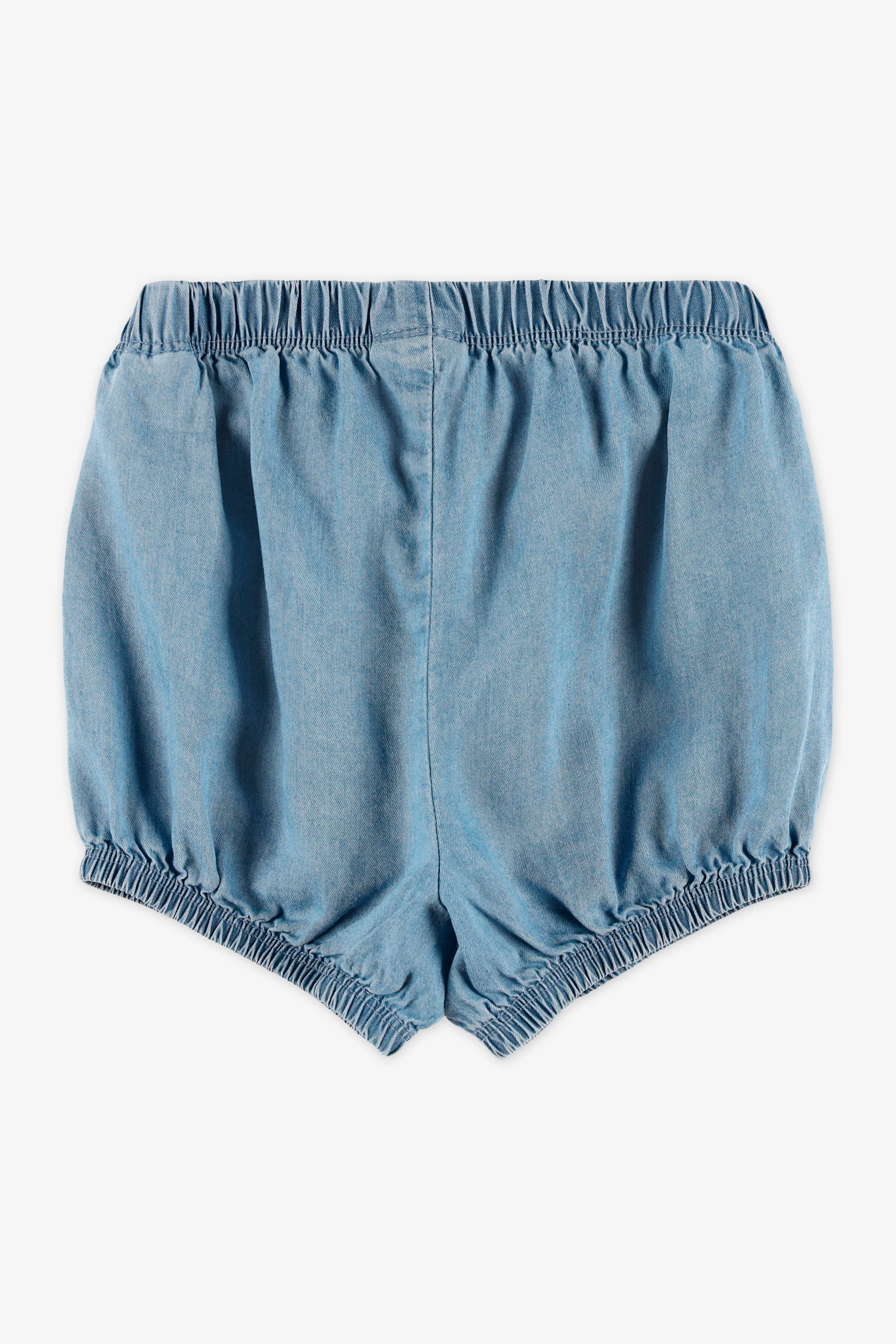 Short élastique en lyocell - Bébé fille && BLEU