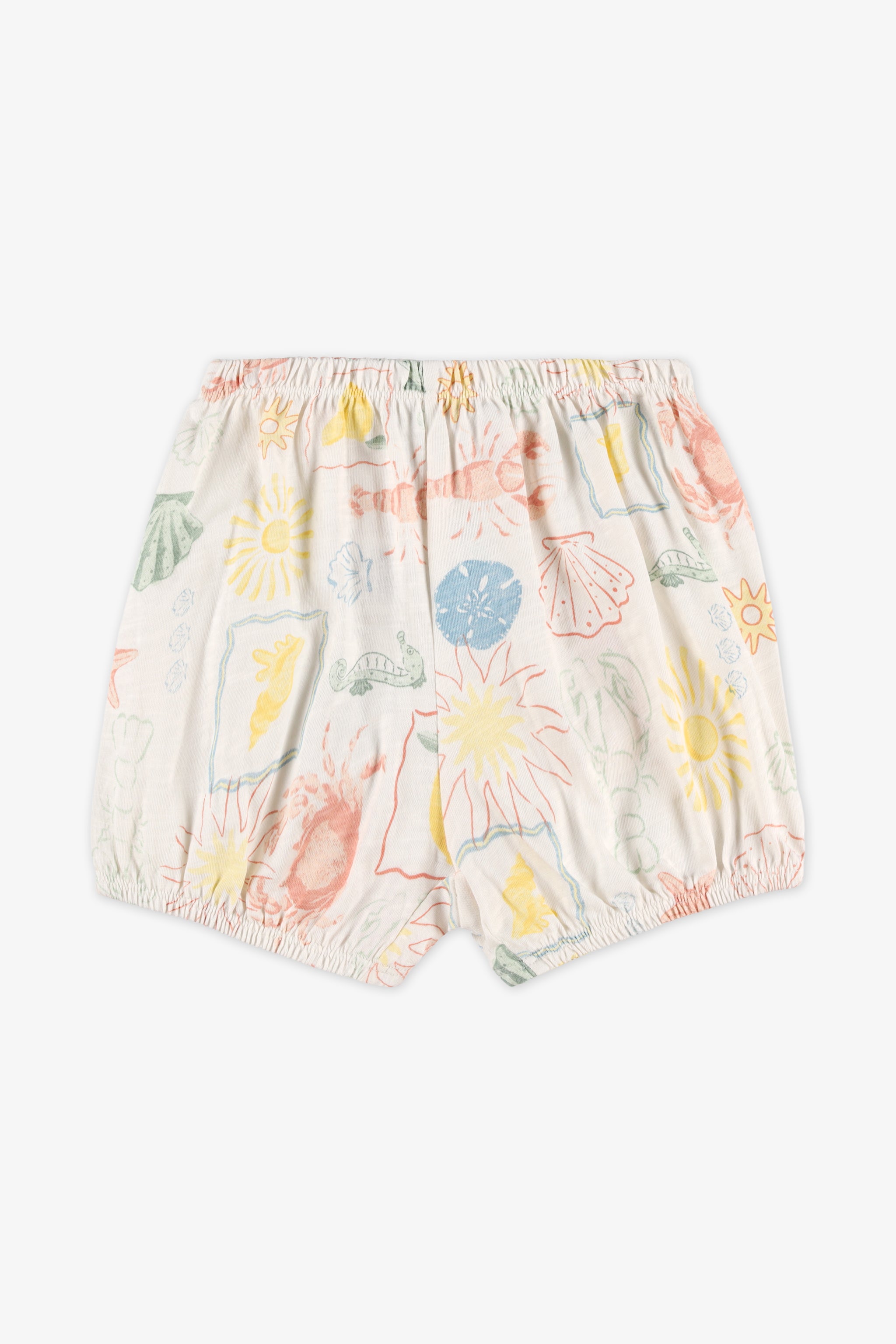 Short ballon élastique - Bébé fille && BEIGE/MULTI