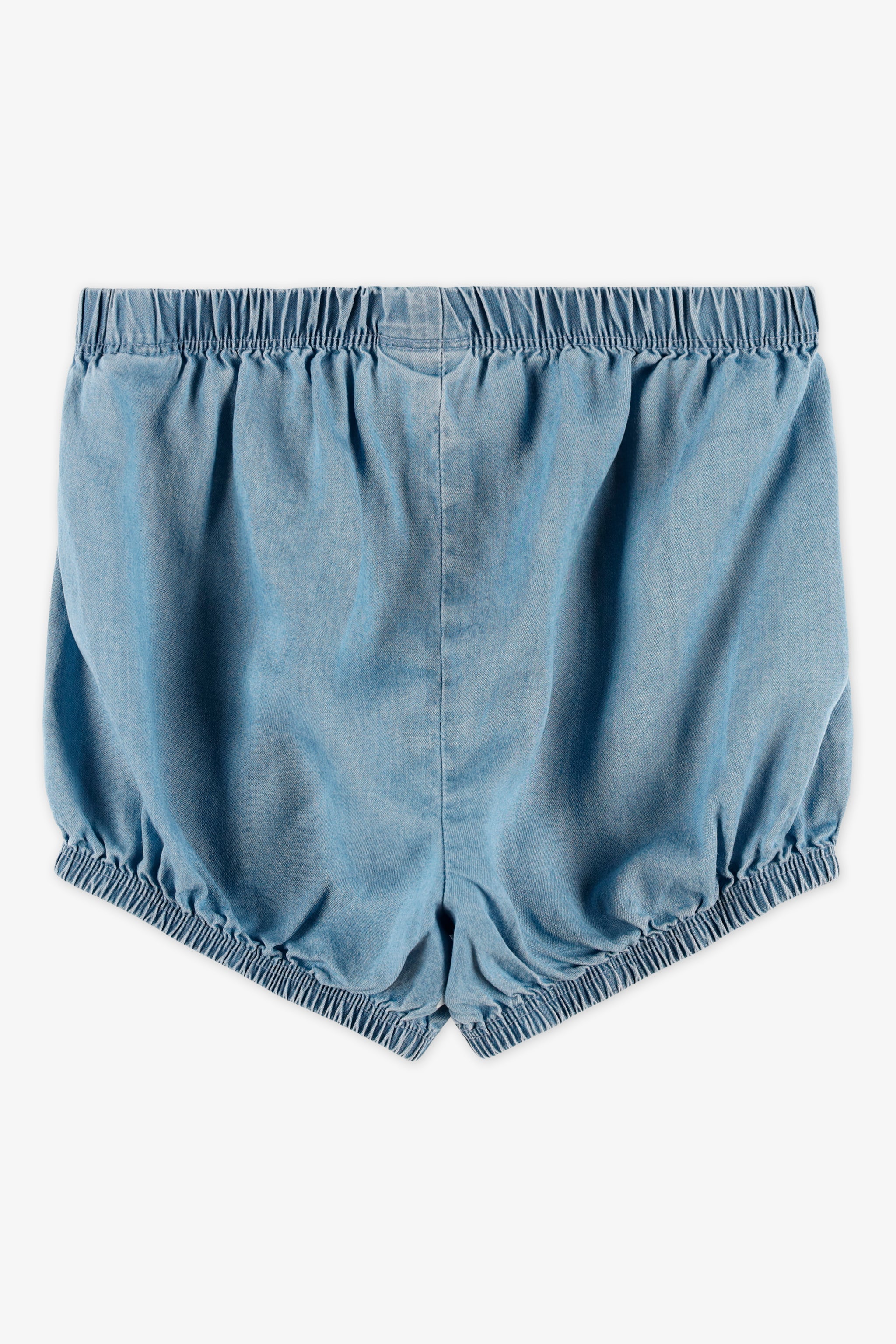 Short élastique en lyocell - Bébé fille && BLEU