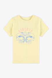 T-shirt graphique 2/20$ - Enfant fille && JAUNE