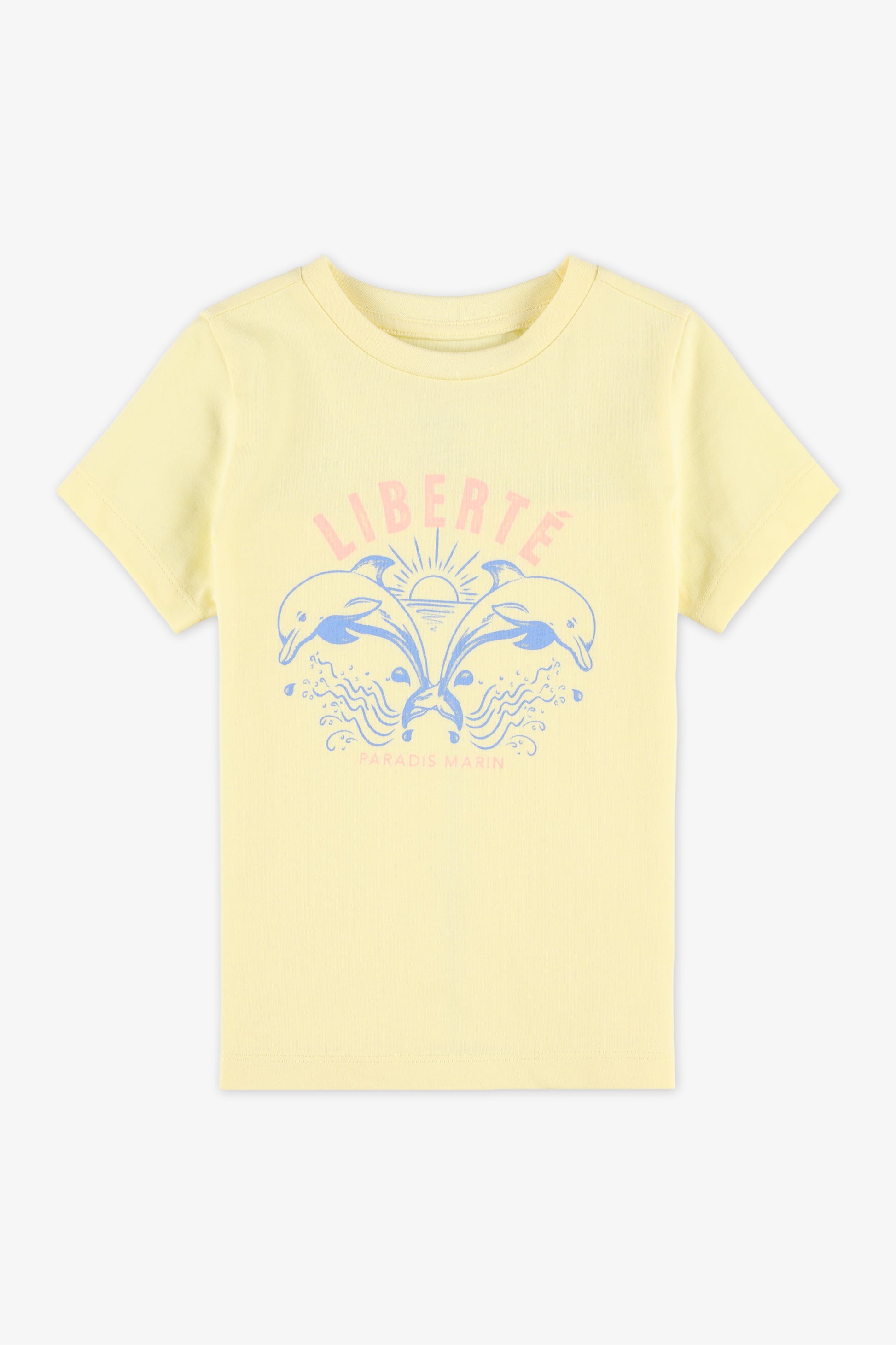 T-shirt graphique 2/20$ - Enfant fille && JAUNE