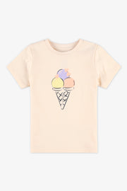T-shirt graphique 2/20$ - Enfant fille && BEIGE