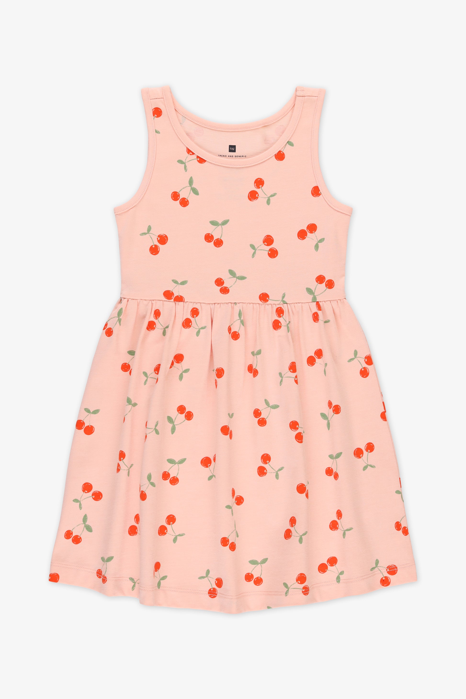 Robe imprimée à encolure ronde - Enfant fille && PECHE