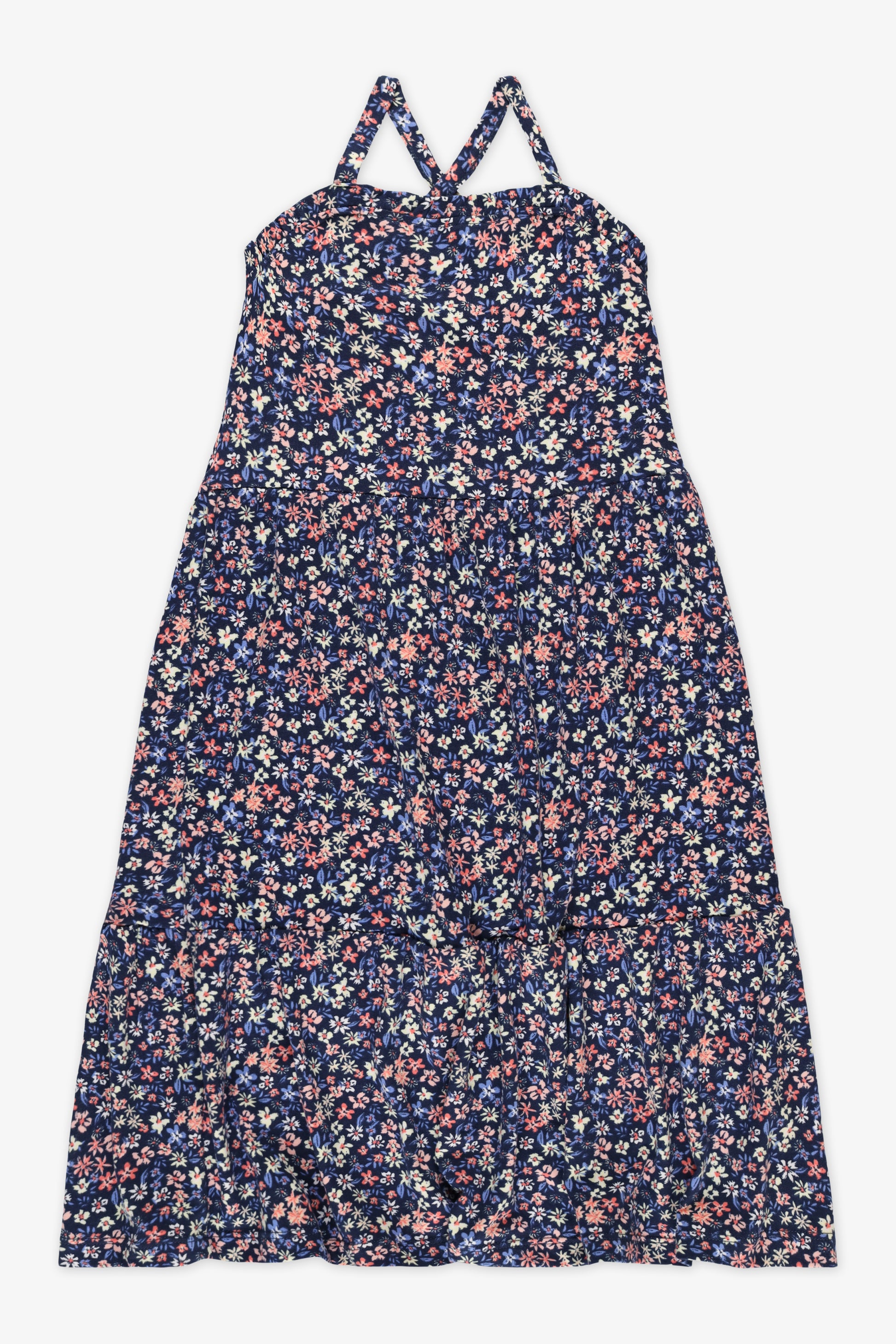 Robe imprimée en stretch - Enfant fille && MARIN/MULTI