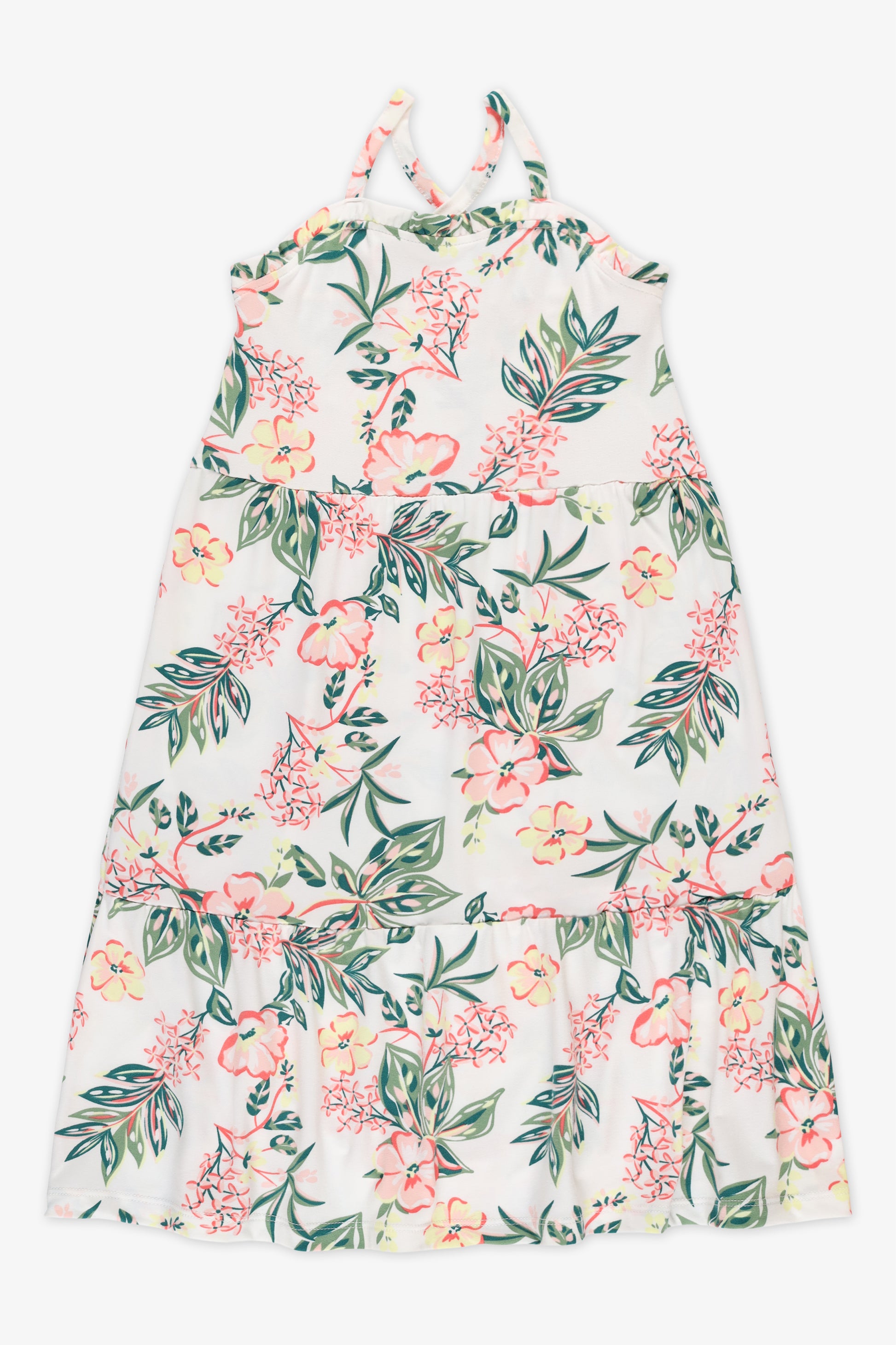 Robe imprimée en stretch - Enfant fille && BLANC CASSÉ/MULTI