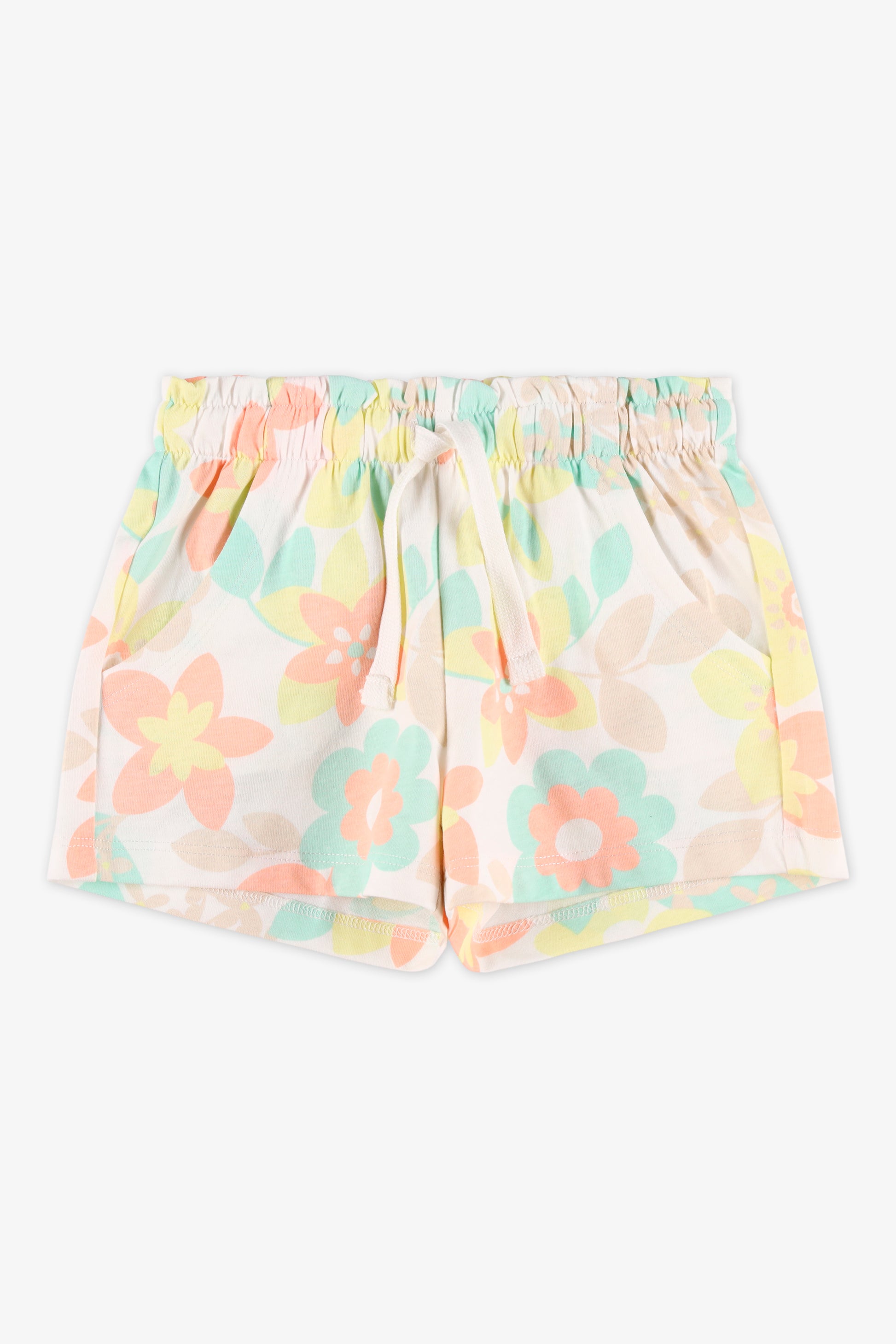 Short imprimé 2/20$ - Enfant fille && BLANC CASSÉ/MULTI