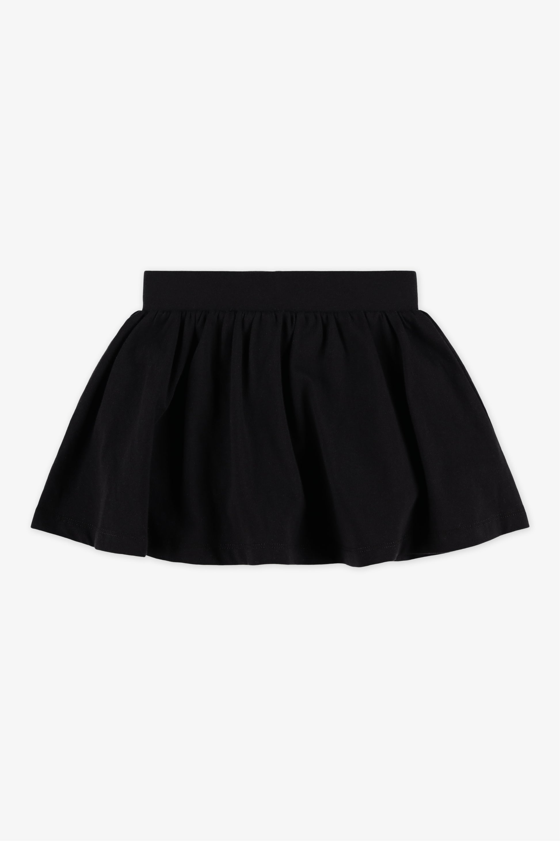 Jupe-culotte unie en stretch - Enfant fille && NOIR