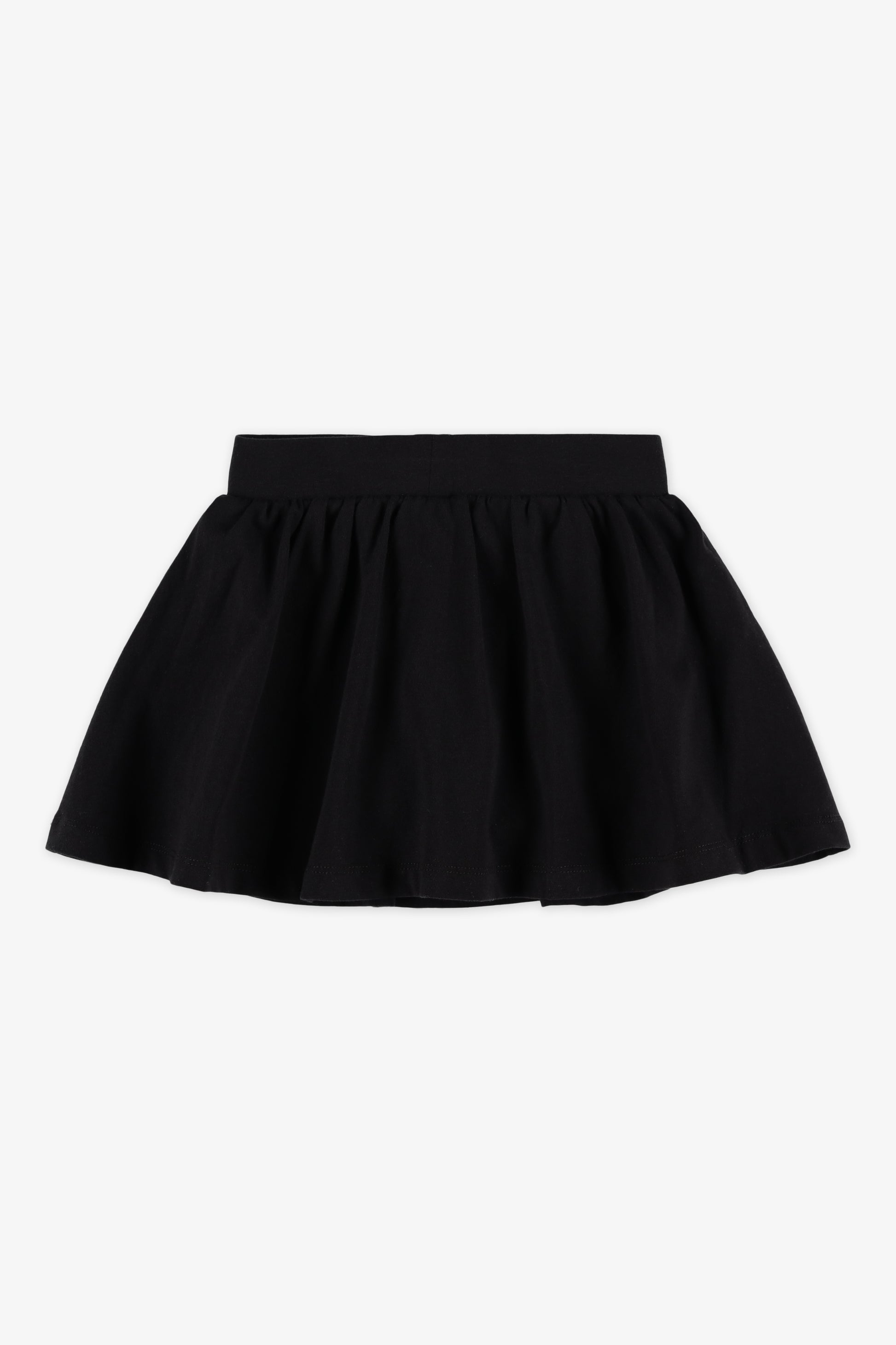 Jupe-culotte unie en stretch - Enfant fille && NOIR