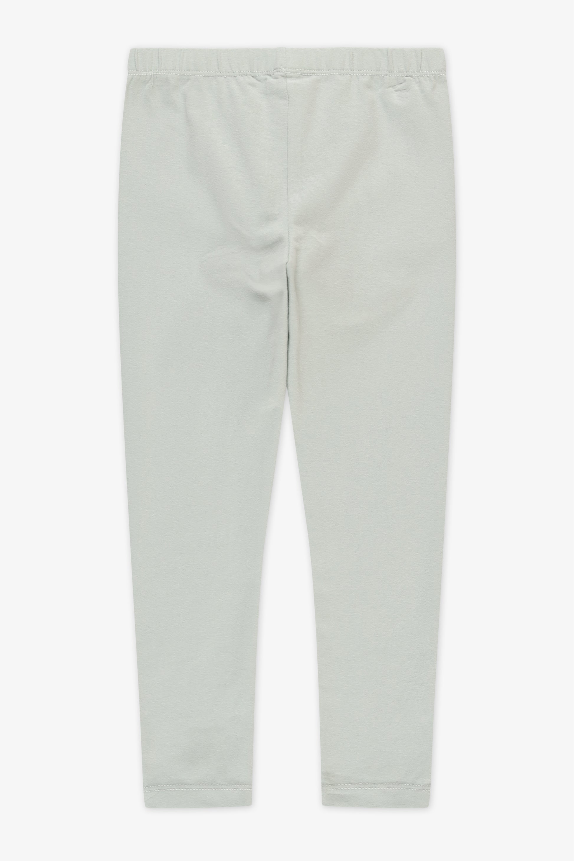 Legging uni en stretch - Enfant fille && VERT DE GRIS