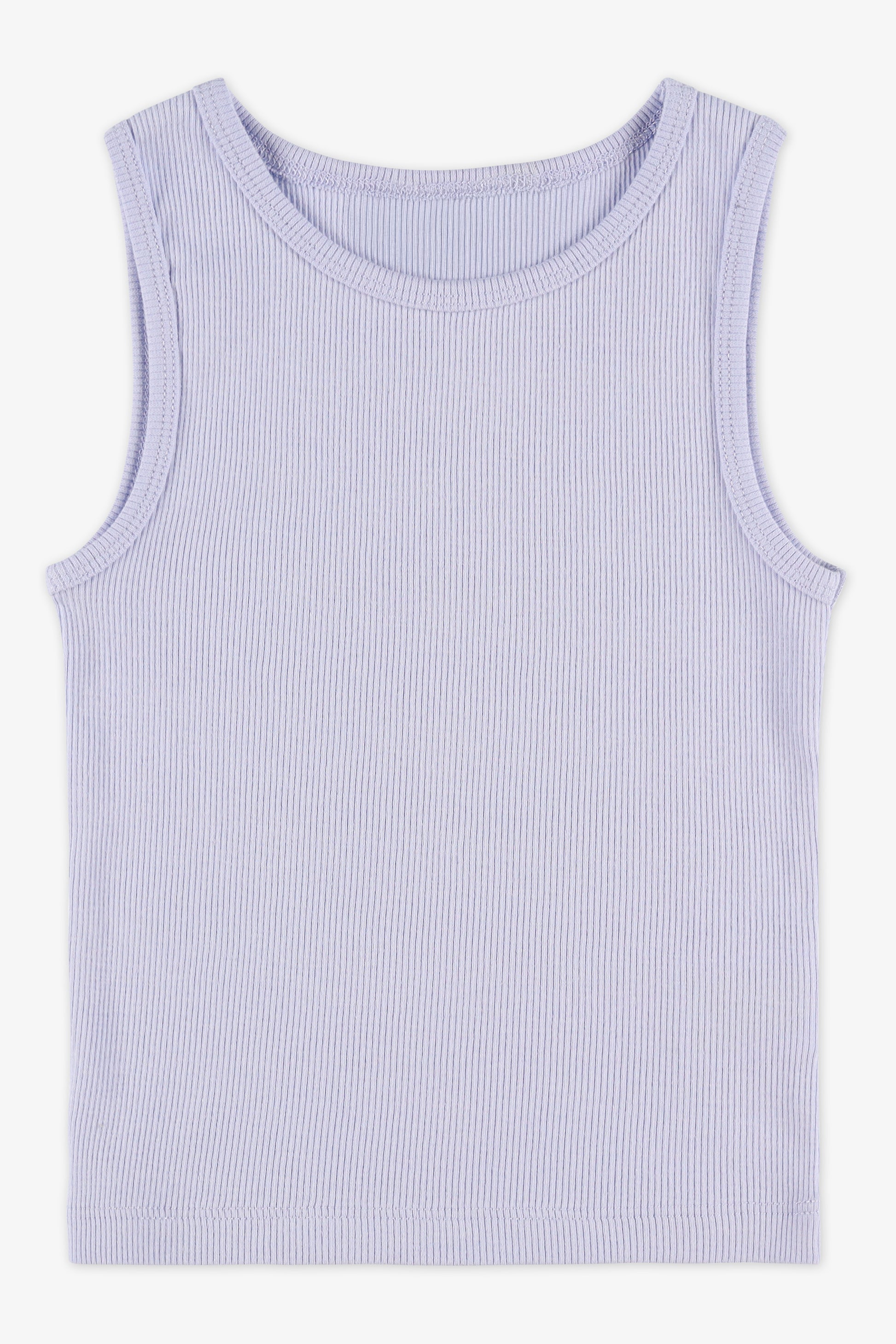 Camisole unie en coton - Enfant fille && LAVANDE