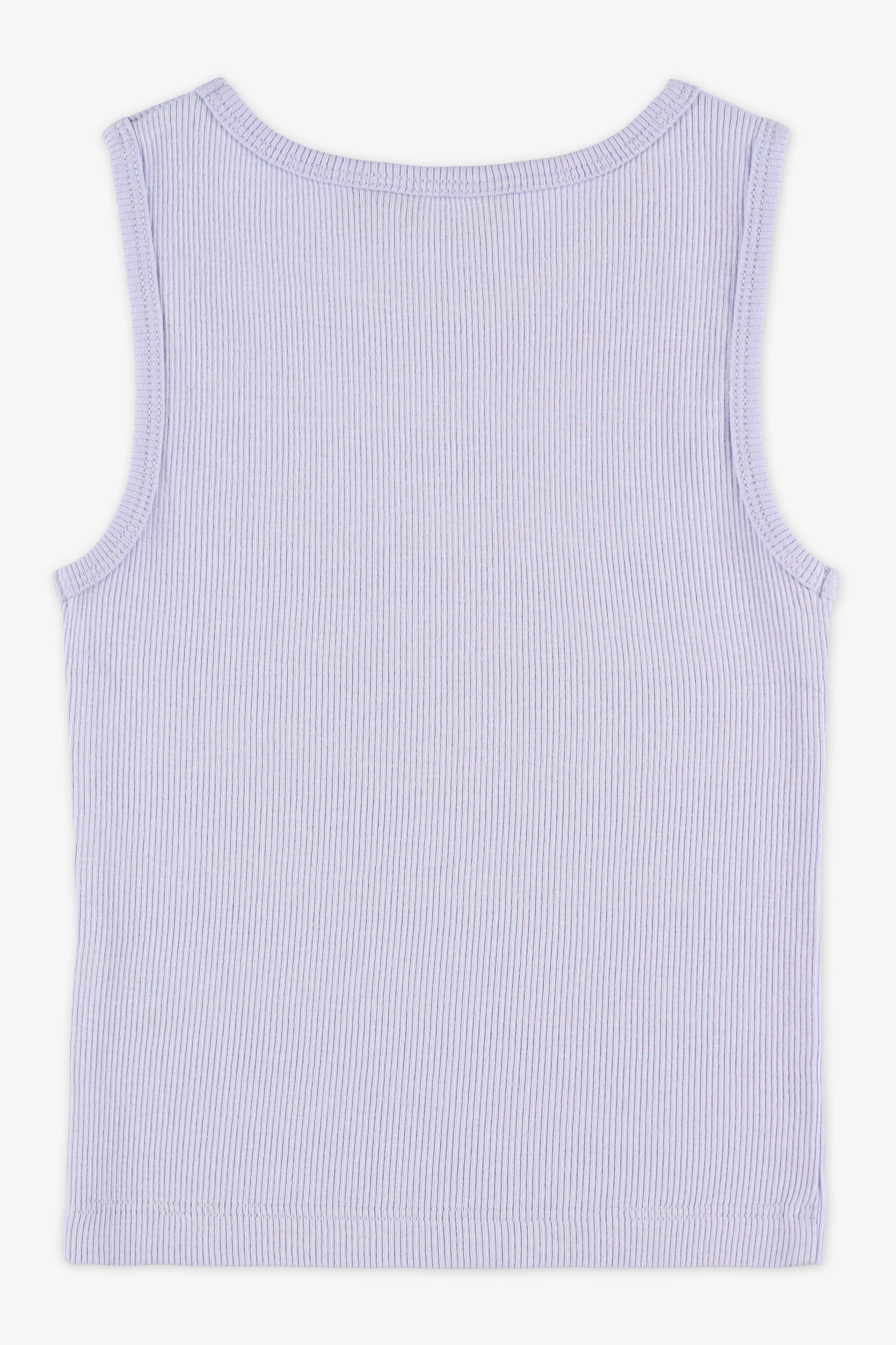 Camisole unie en coton - Enfant fille && LAVANDE