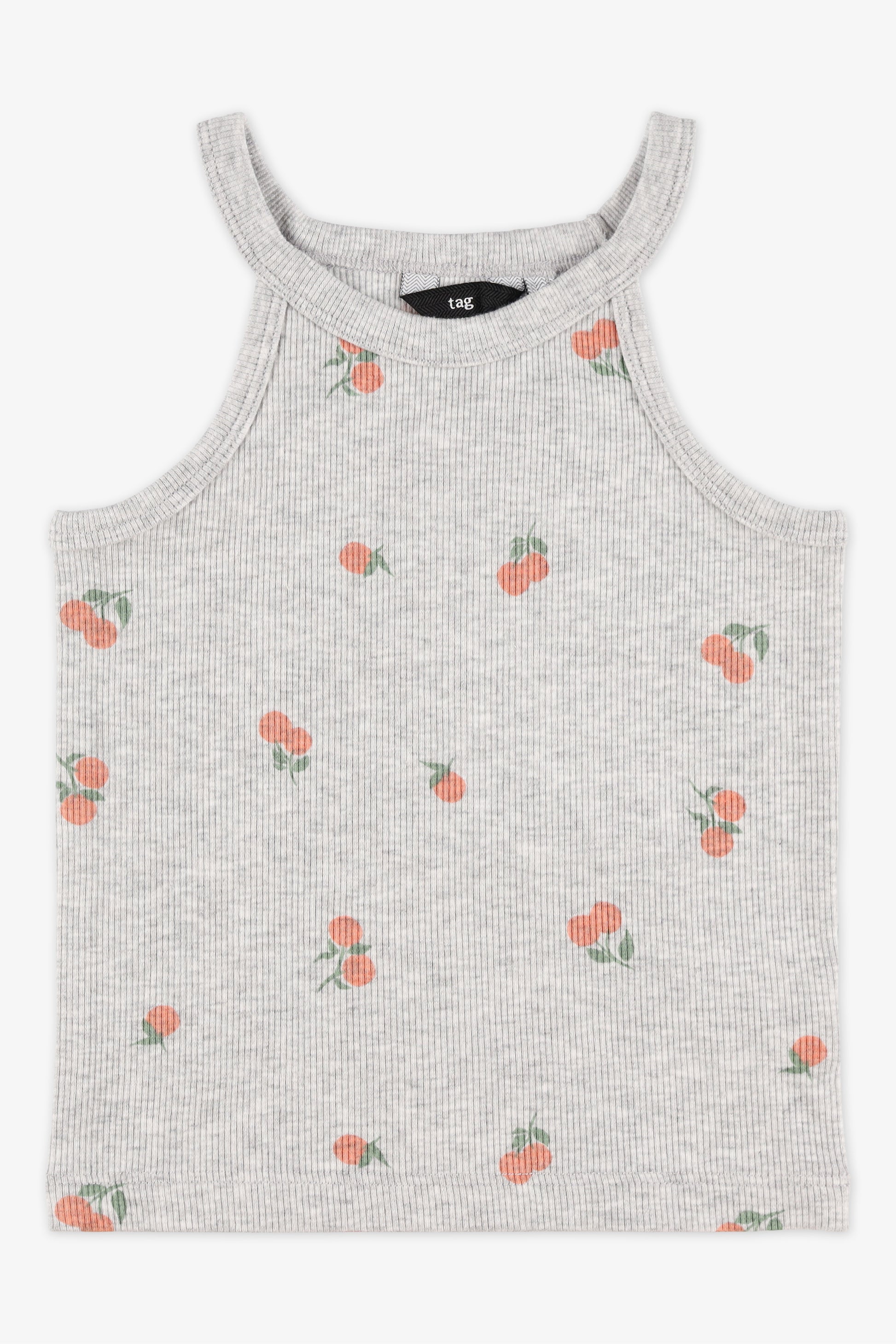 Camisole col rond unie et imprimée - Ado fille && GRIS MIXTE