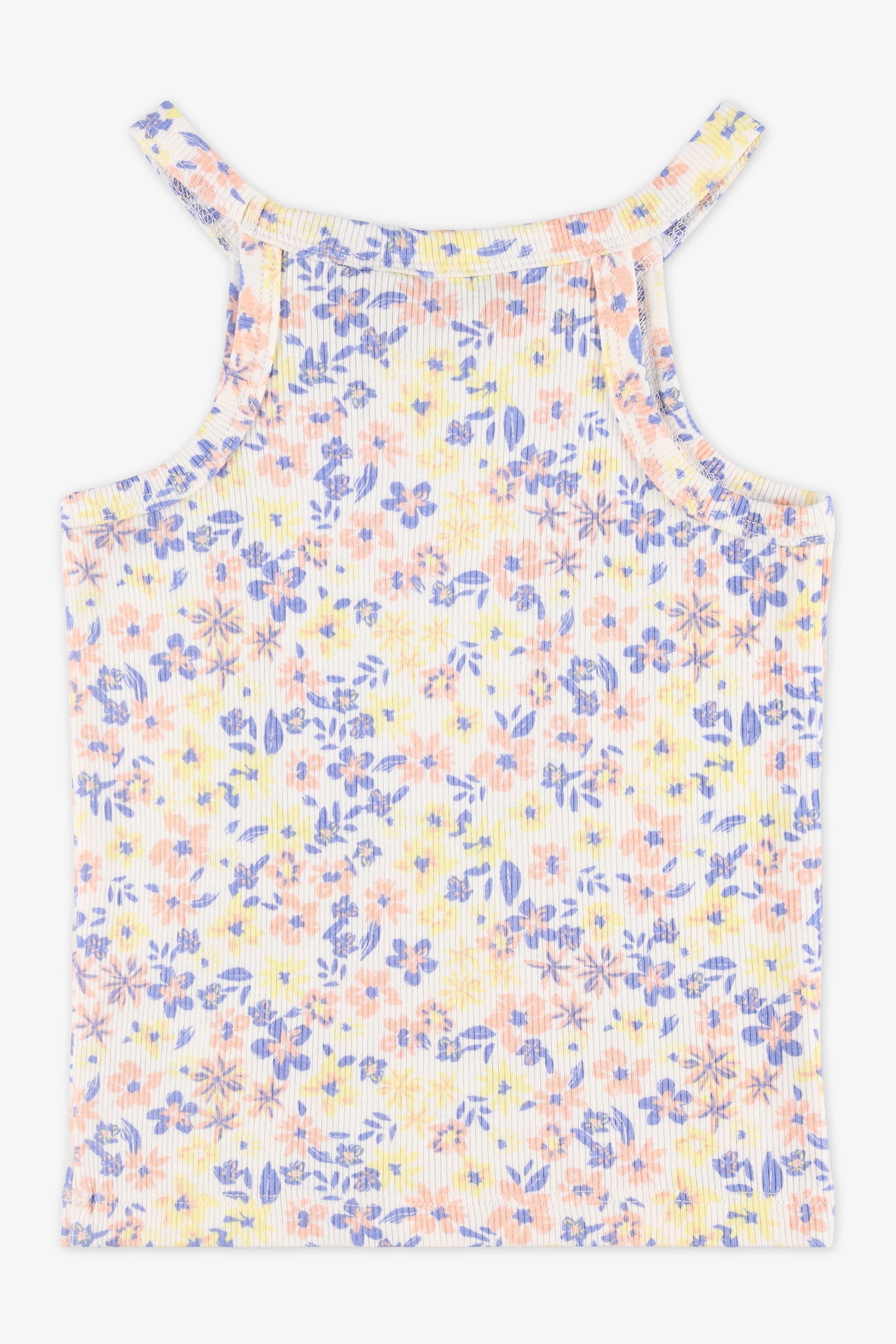 Camisole col rond unie et imprimée - Ado fille && BLEU MULTI
