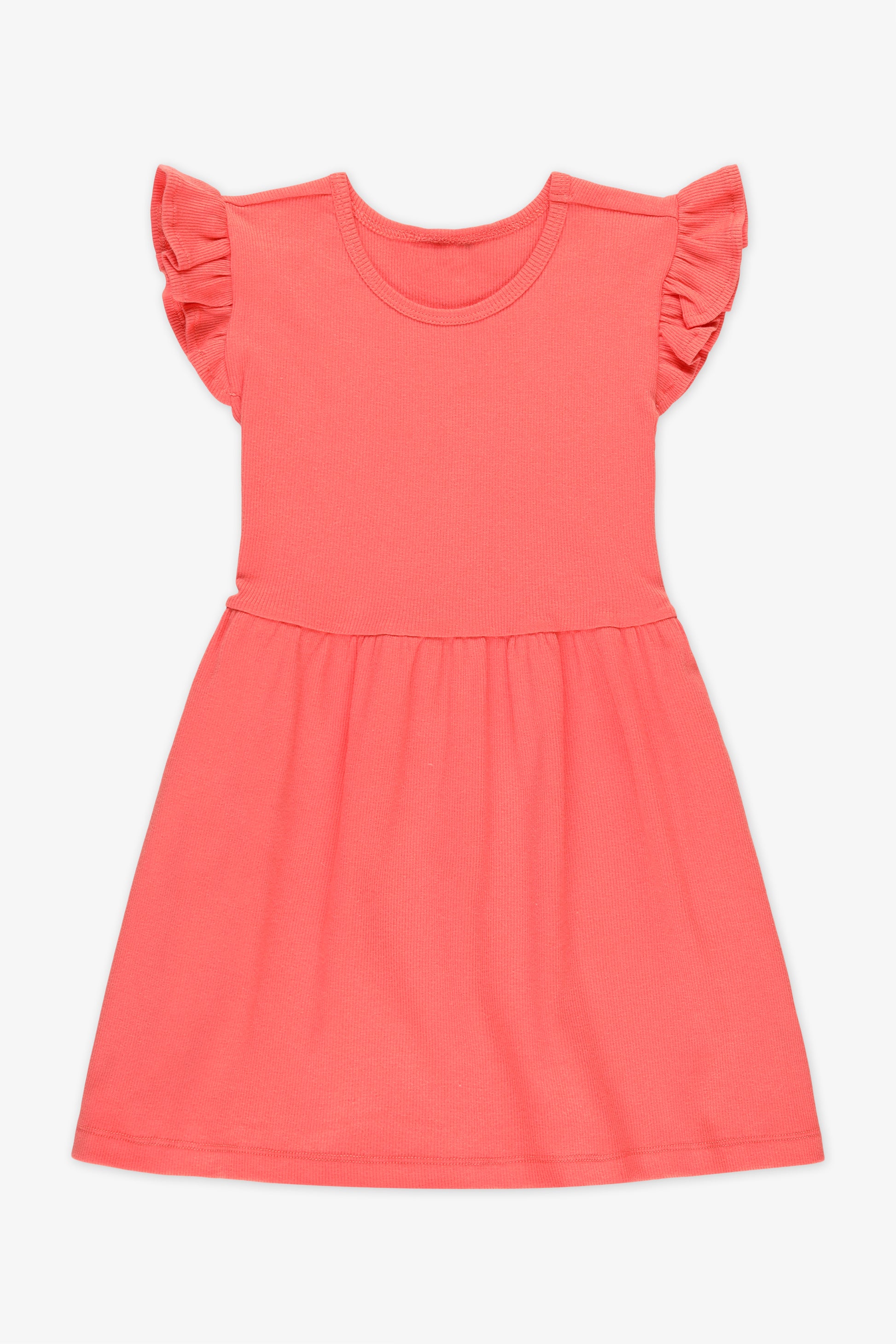 Robe à volants - Enfant fille && CORAIL