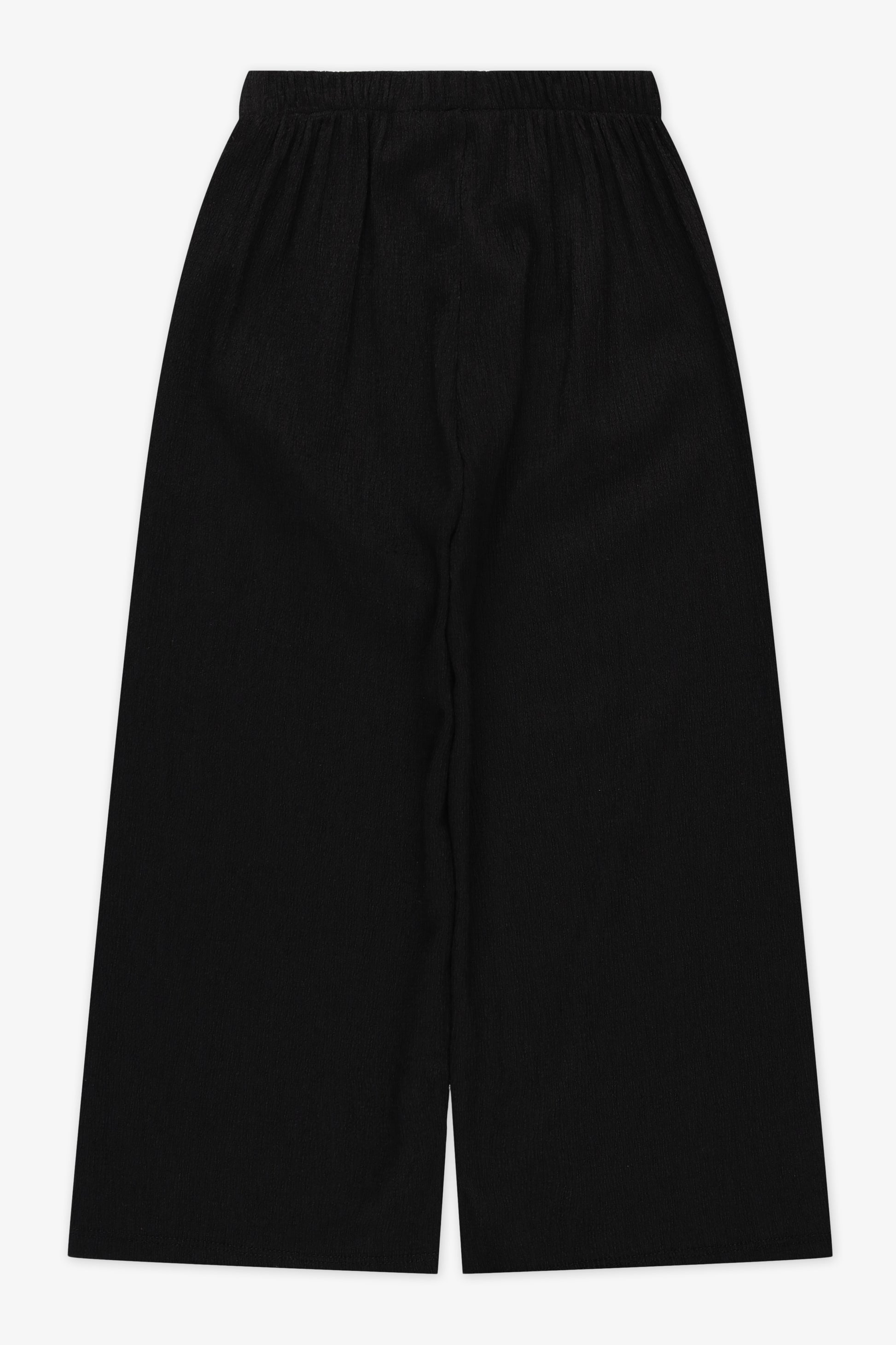 Pantalon à jambes larges - Enfant fille && NOIR