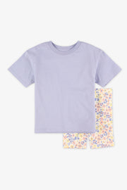 Ensemble 2 pièces motifs imprimés - Enfant fille && LAVANDE