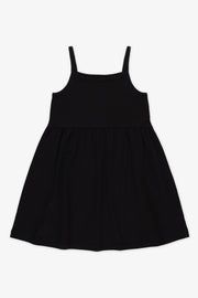 Robe à bretelles unie - Enfant fille && NOIR