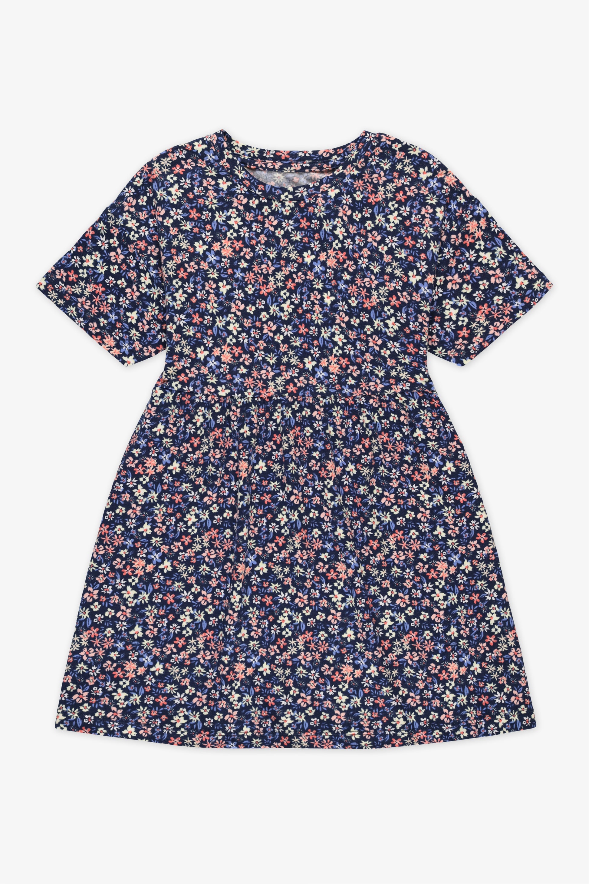 Robe à motifs imprimés - Enfant fille && MARIN/MULTI