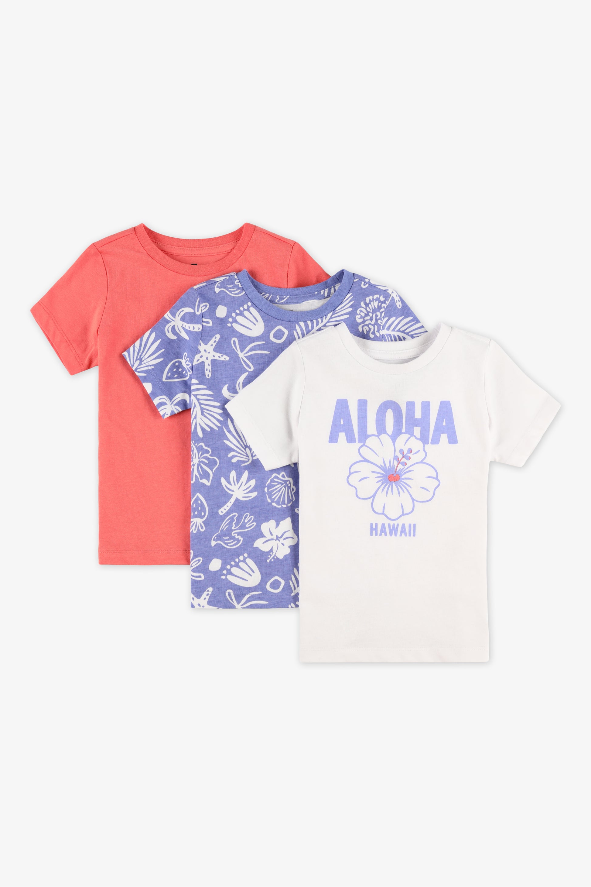 Pack de 3 T-shirts graphiques - Enfant fille && BLANC