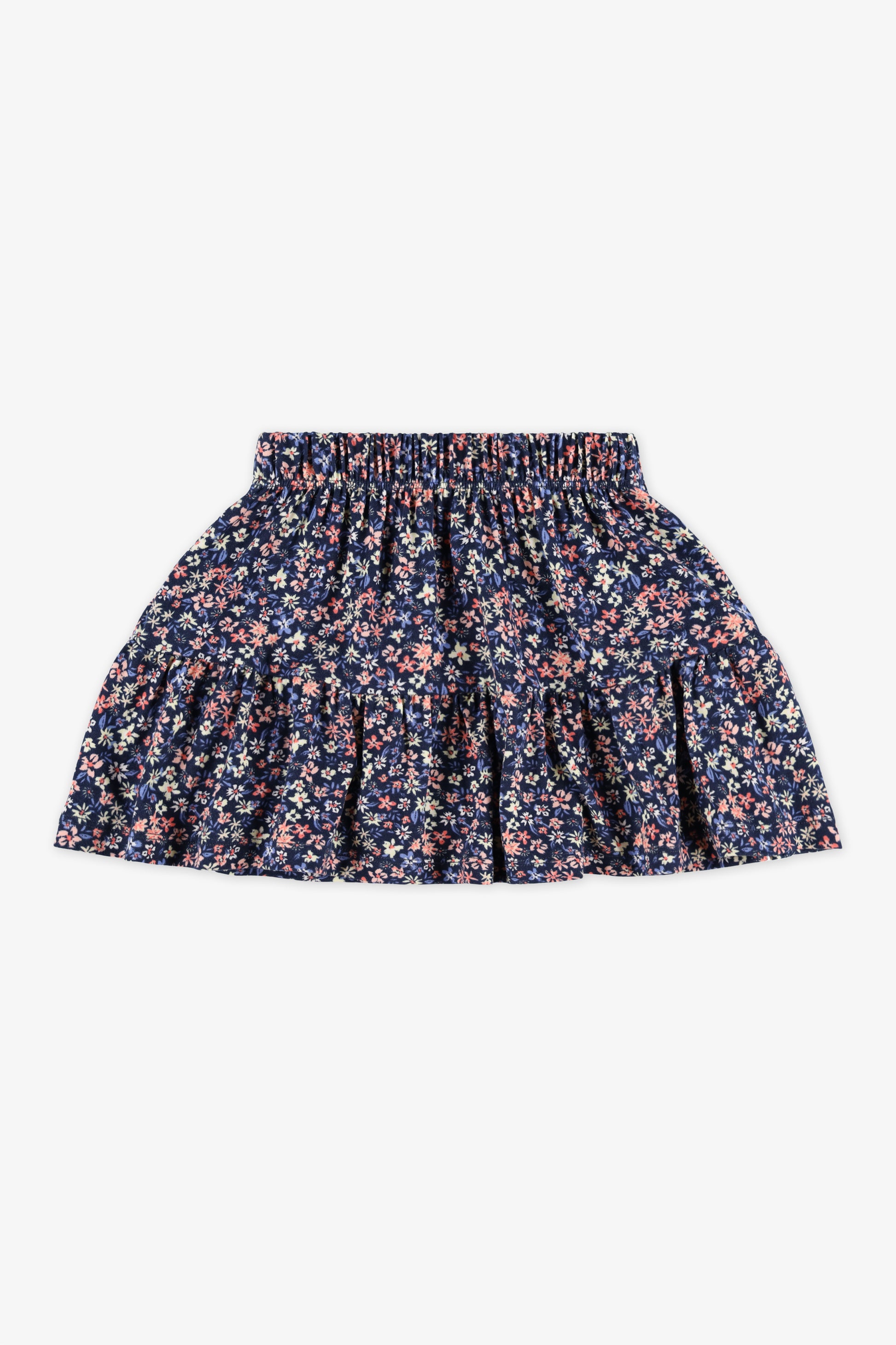 Jupe courte avec frills - Enfant fille && MARIN/MULTI