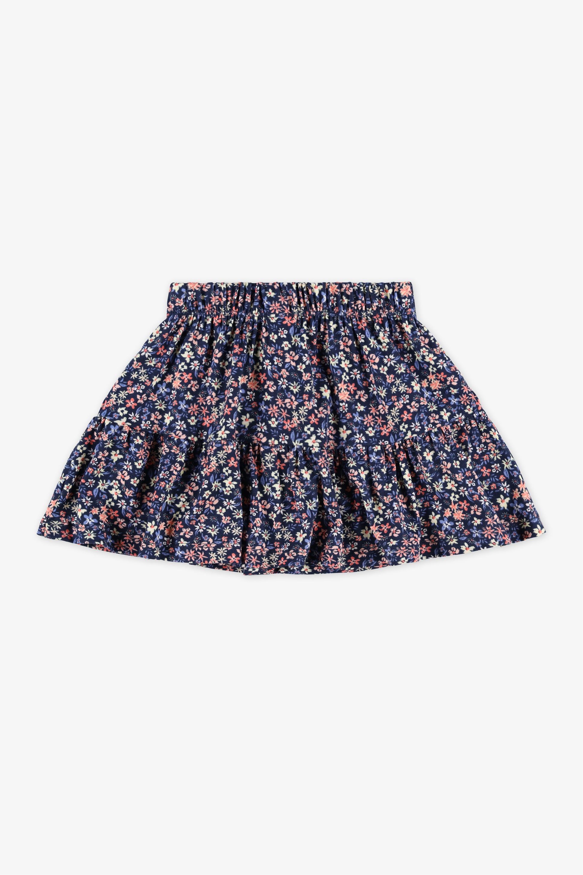 Jupe courte avec frills - Enfant fille && MARIN/MULTI