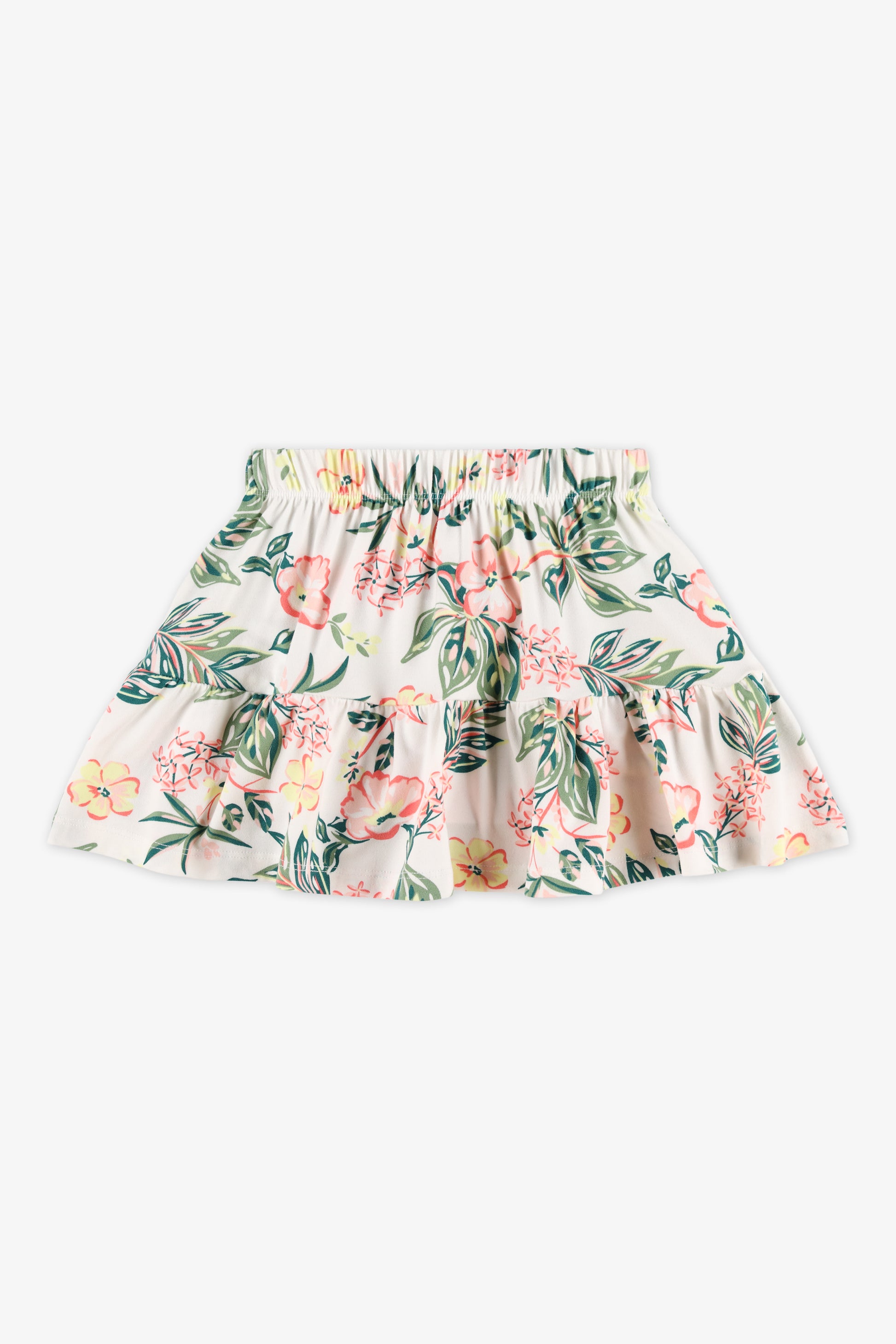Jupe courte avec frills - Enfant fille && BLANC CASSÉ/MULTI