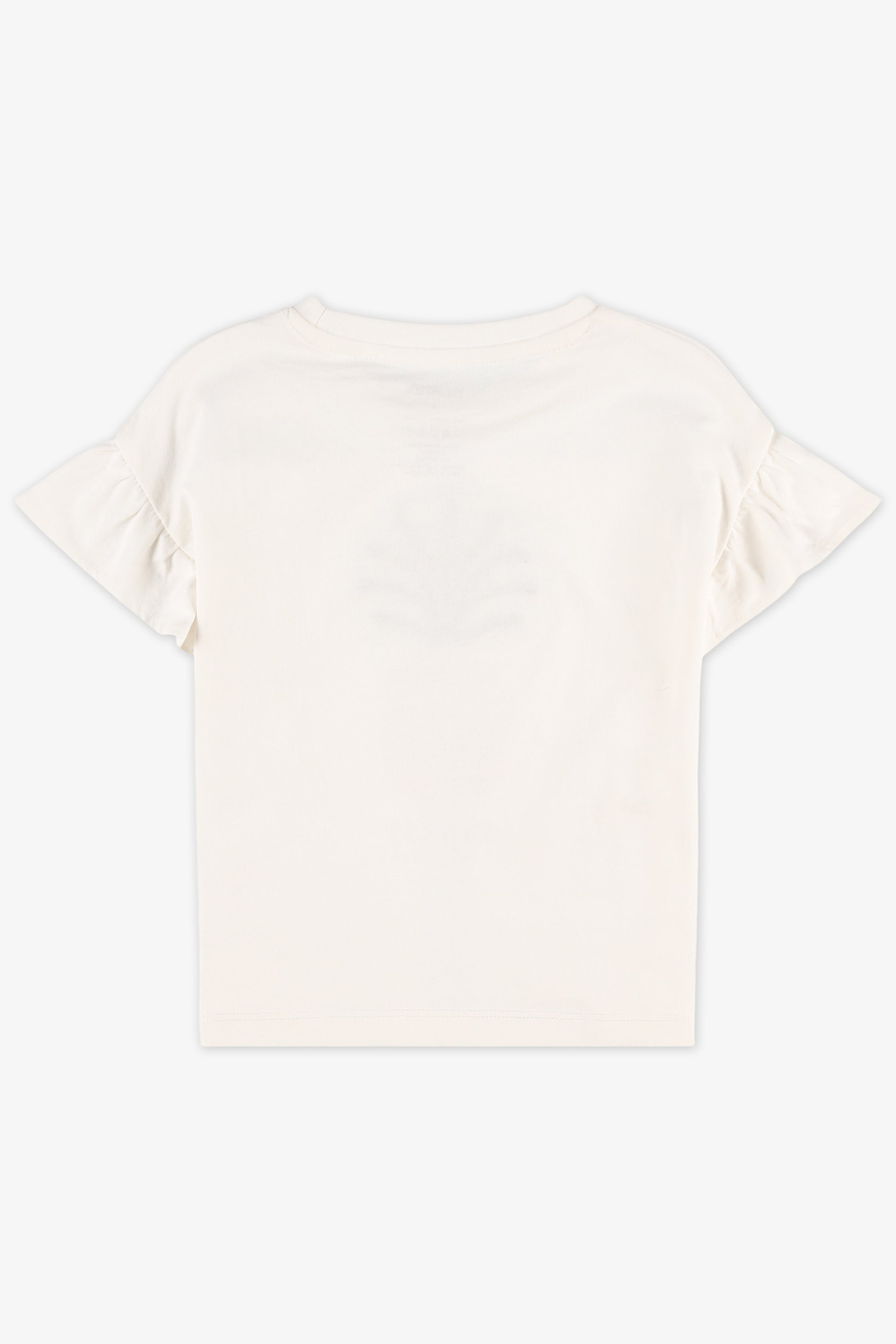 T-shirt graphique col rond - Enfant fille && BLANC CASSÉ