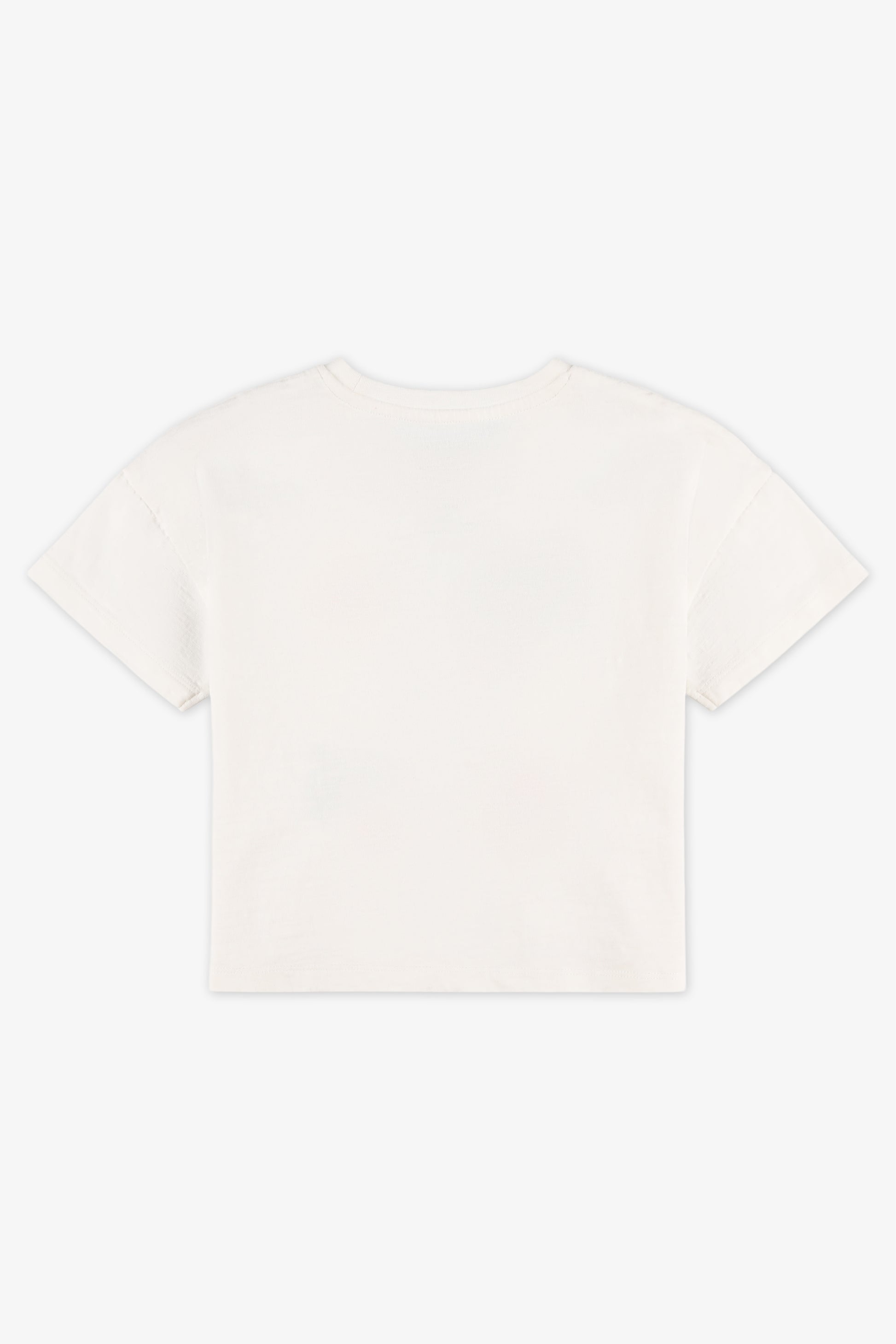 T-shirt à motifs en slub jersey - Enfant fille && BLANC CASSÉ